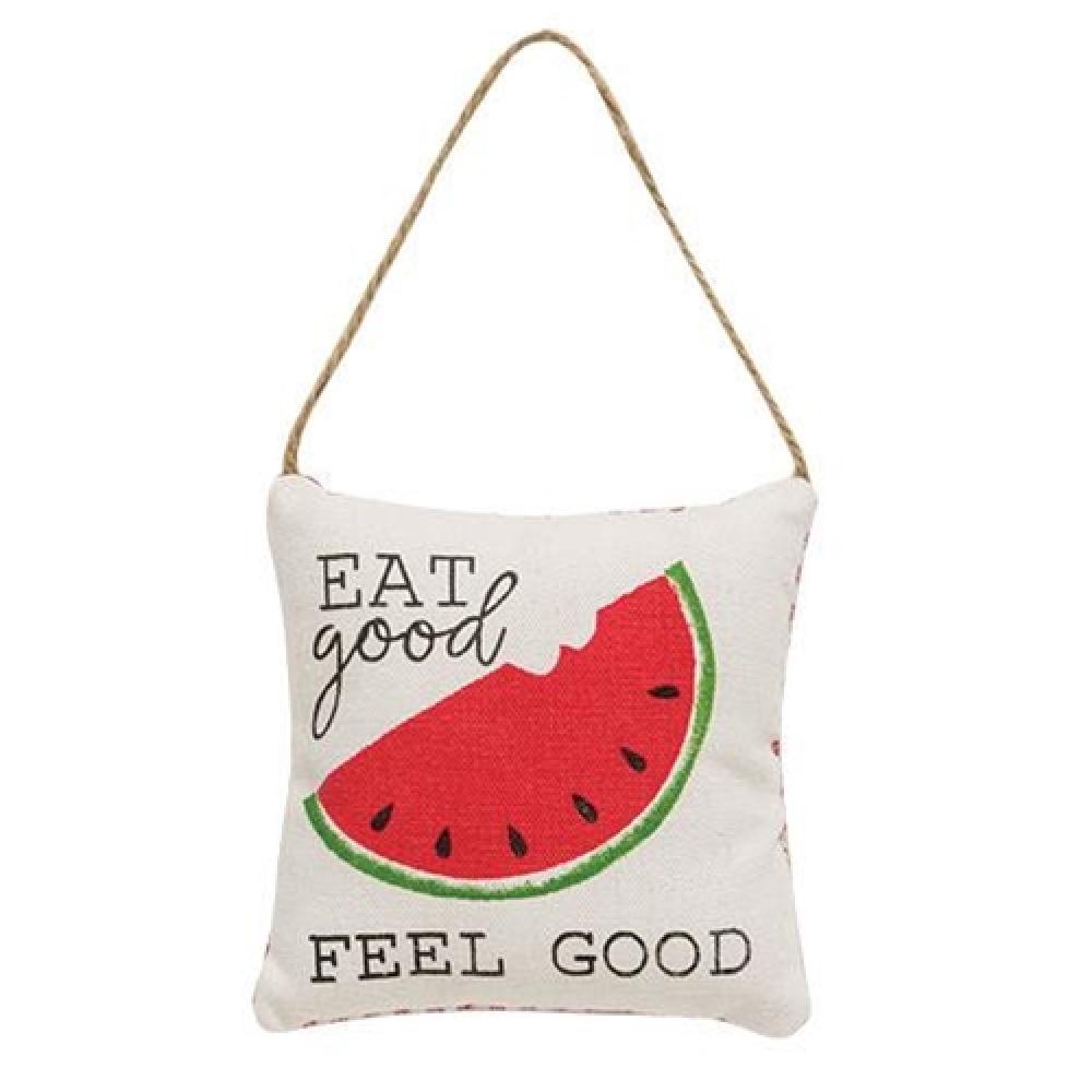 Eat Good Feel Good Decorative Pillow - Soft & Comfortable Home Decor for Living Room, Bedroom, and Sofa - Perfect for Relaxation and Cozy Vibes