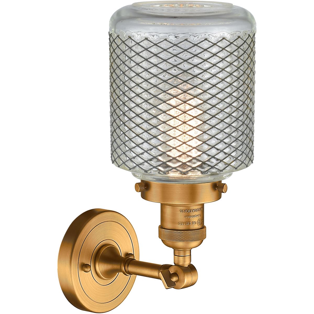 Innovations 201F-BB-G262-LED Brushed Brass Semi-Flush Mount Ceiling Light Fixture - Perfect for Bedroom, Living Room, and Hallway Lighting