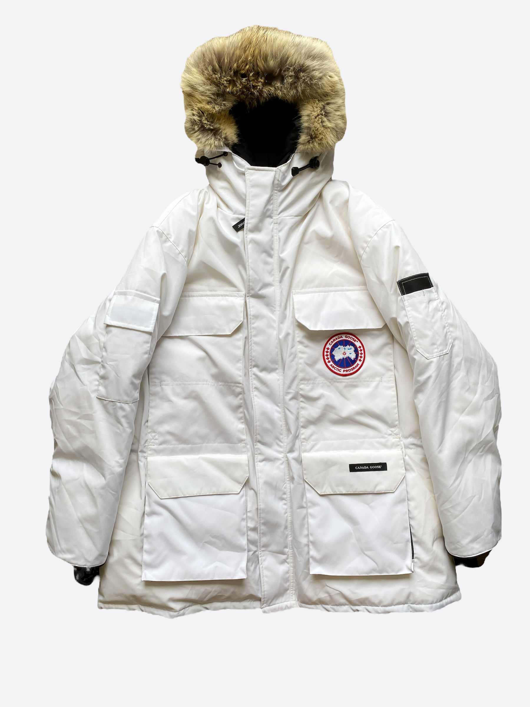 Canada Goose White Expedition Men's Parka - Premium Winter Jacket for Extreme Cold Weather | Outdoor Activities, Snowboarding & Arctic Adventures