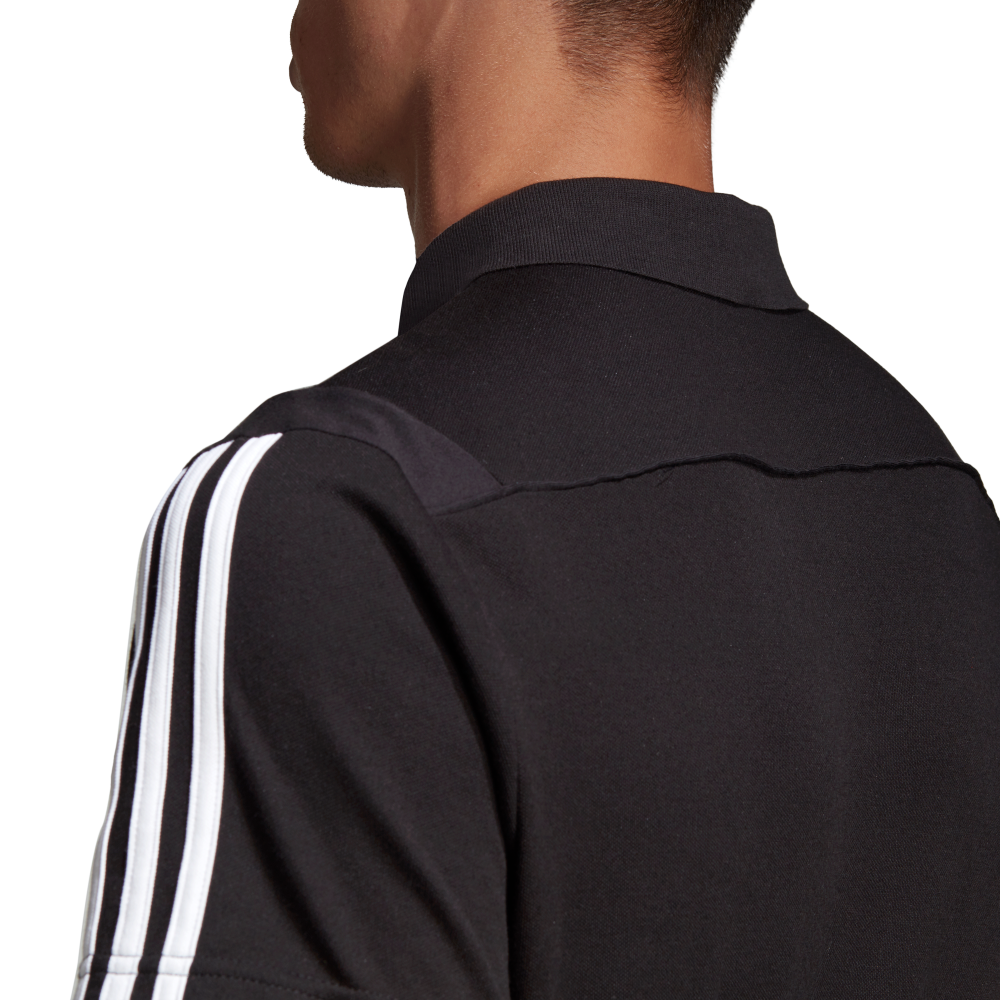 Adidas Tiro 19 Men's Training Polo Shirt - Black & White - Moisture Wicking Performance Top for Soccer, Gym & Casual Wear