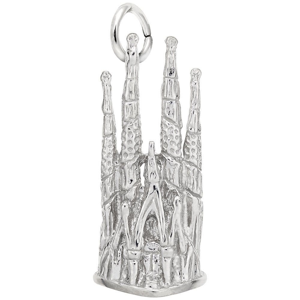 Barcelona Cathedral Charm - Elegant Silver Pendant for Bracelets & Necklaces - Perfect for Travel Souvenirs, Gifts & Jewelry Making
