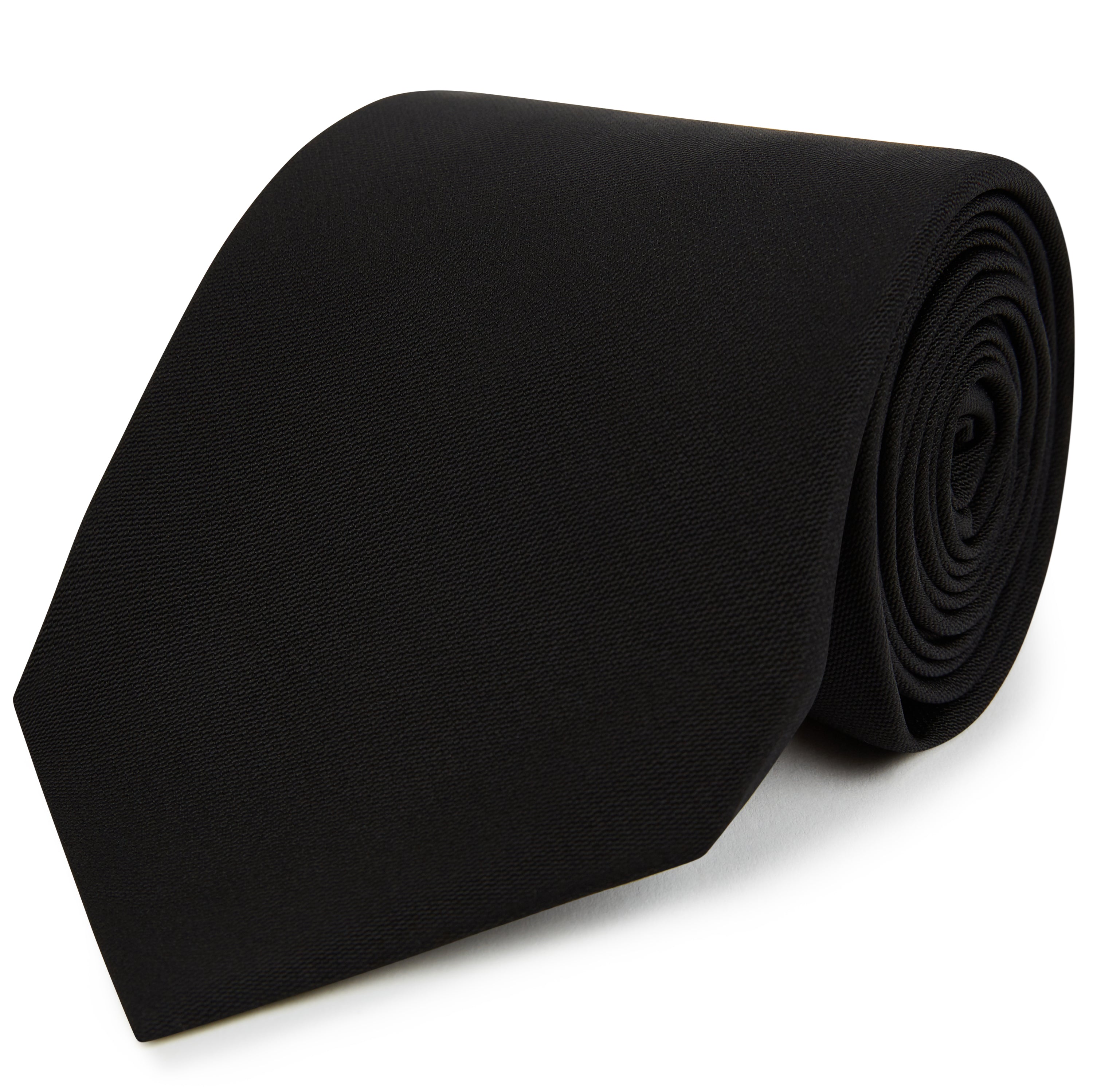 8.5cm Black Barathea Woven Silk Tie for Men - Premium Business Necktie for Formal Occasions, Weddings & Office Wear
