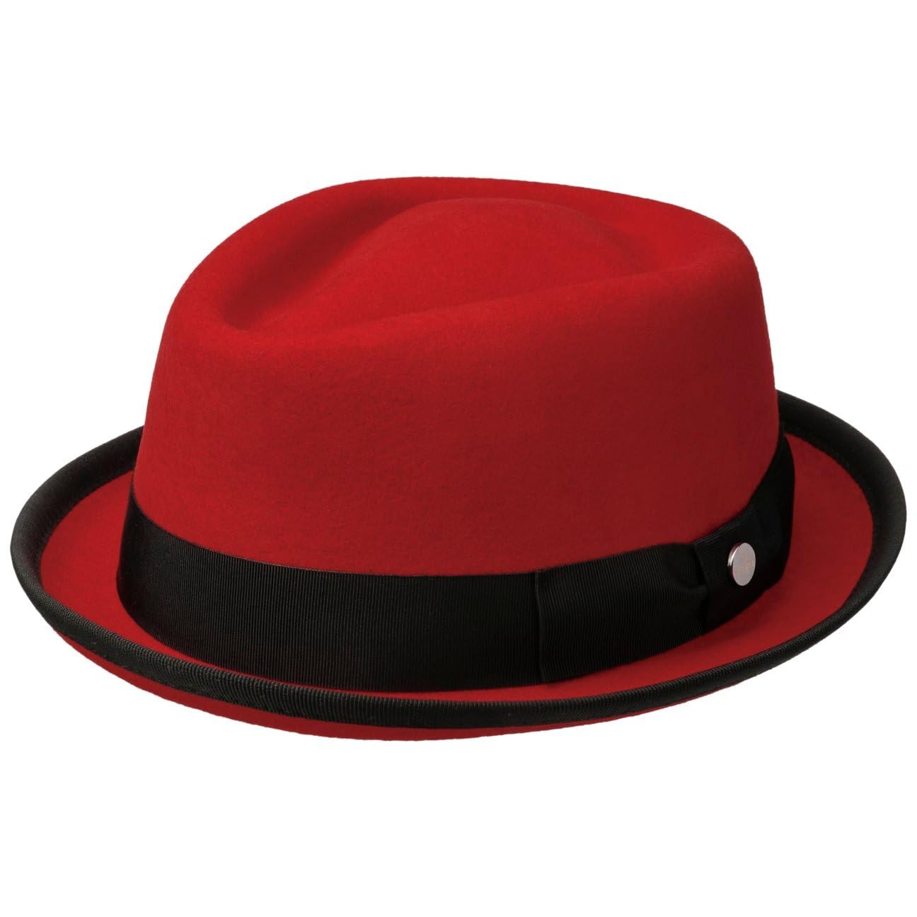 Stylish Lierys Fedora Pork Pie Hat for Women & Men - Vintage Wool Felt Trilby Hat with Classic Brim - Perfect for Jazz Festivals, Cosplay, and Everyday Fashion