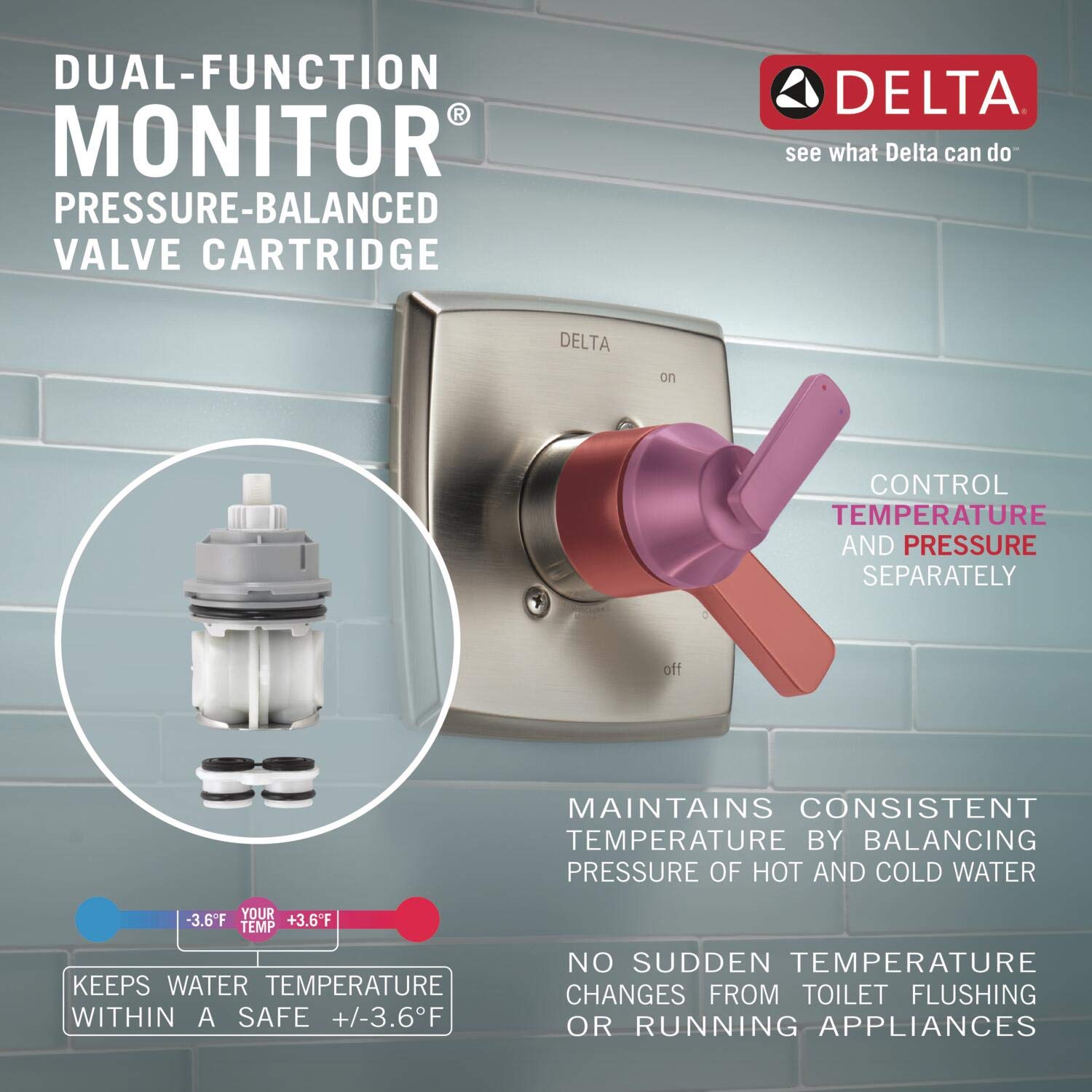 Delta Saylor 17 Series Brushed Nickel Tub and Shower Faucet Combo with In2ition 2-in-1 Shower Head & Handheld Spray - T17435-SS-I (Valve Not Included) - Perfect for Bathroom Renovation and Modern Home Upgrade