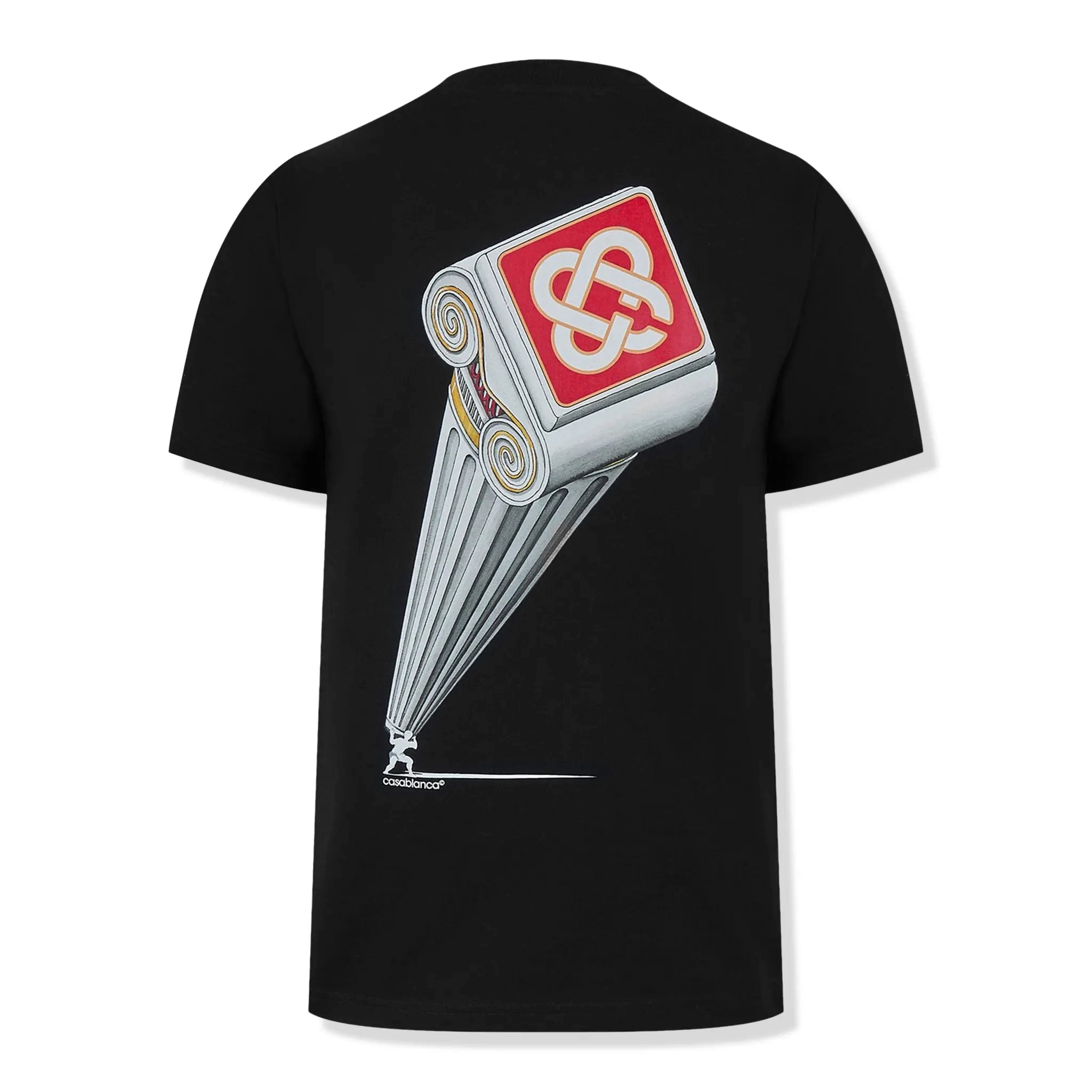 Casablanca Leaning Column Black T-Shirt for Men - Stylish Graphic Tee for Casual Wear, Street Fashion & Everyday Outfits