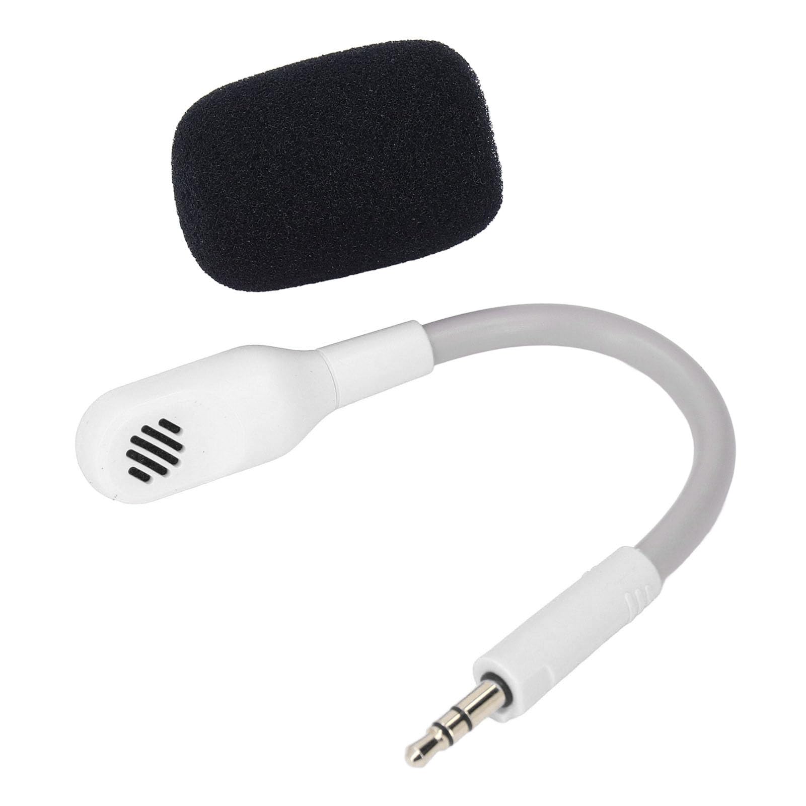 Barracuda X Wireless Gaming Headset Replacement Boom Mic - Detachable 3.5mm Noise Cancelling Microphone with Clear Voice Capture | Perfect for Gaming, Streaming & Online Meetings (White)