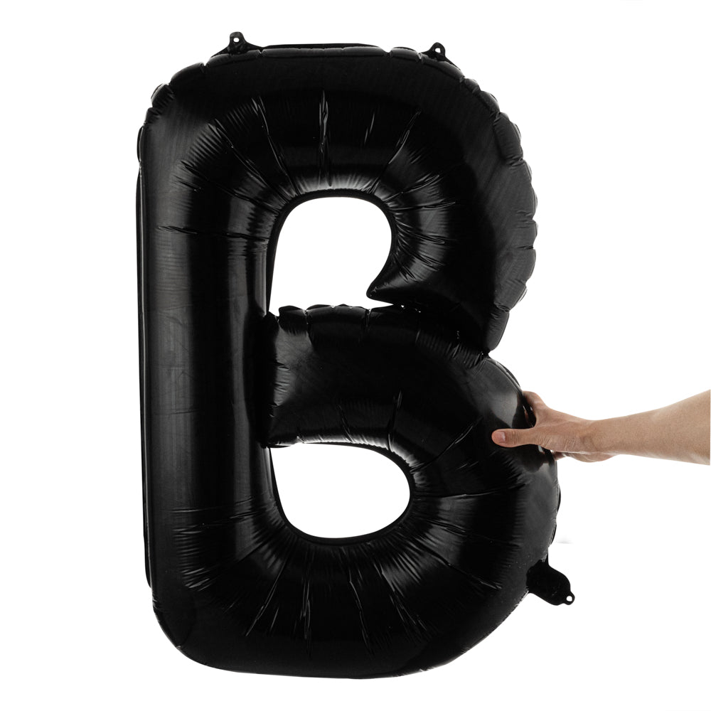 Balloonify Black Mylar Letter B Balloon - 40 Inch Large Foil Alphabet Balloon for Birthday Party Decorations, Baby Showers & Graduation Celebrations (1 Count Box)