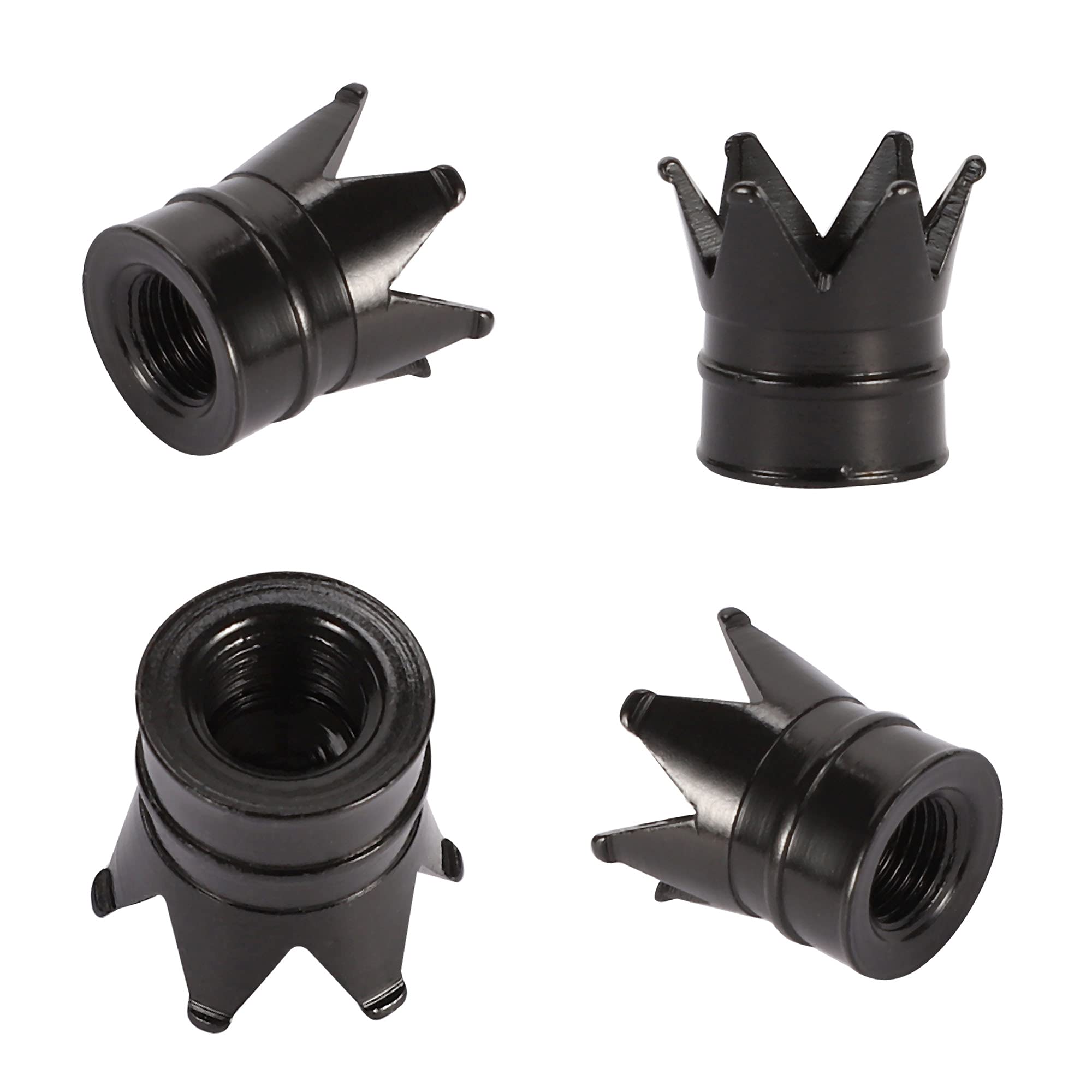 TOMALL Universal Tire Valve Stem Caps - 4pcs Black Dust Cover for Car Wheels | Air Valve Protection | Perfect for Sedans, SUVs & Trucks | Weather-Resistant & Stylish Accessory