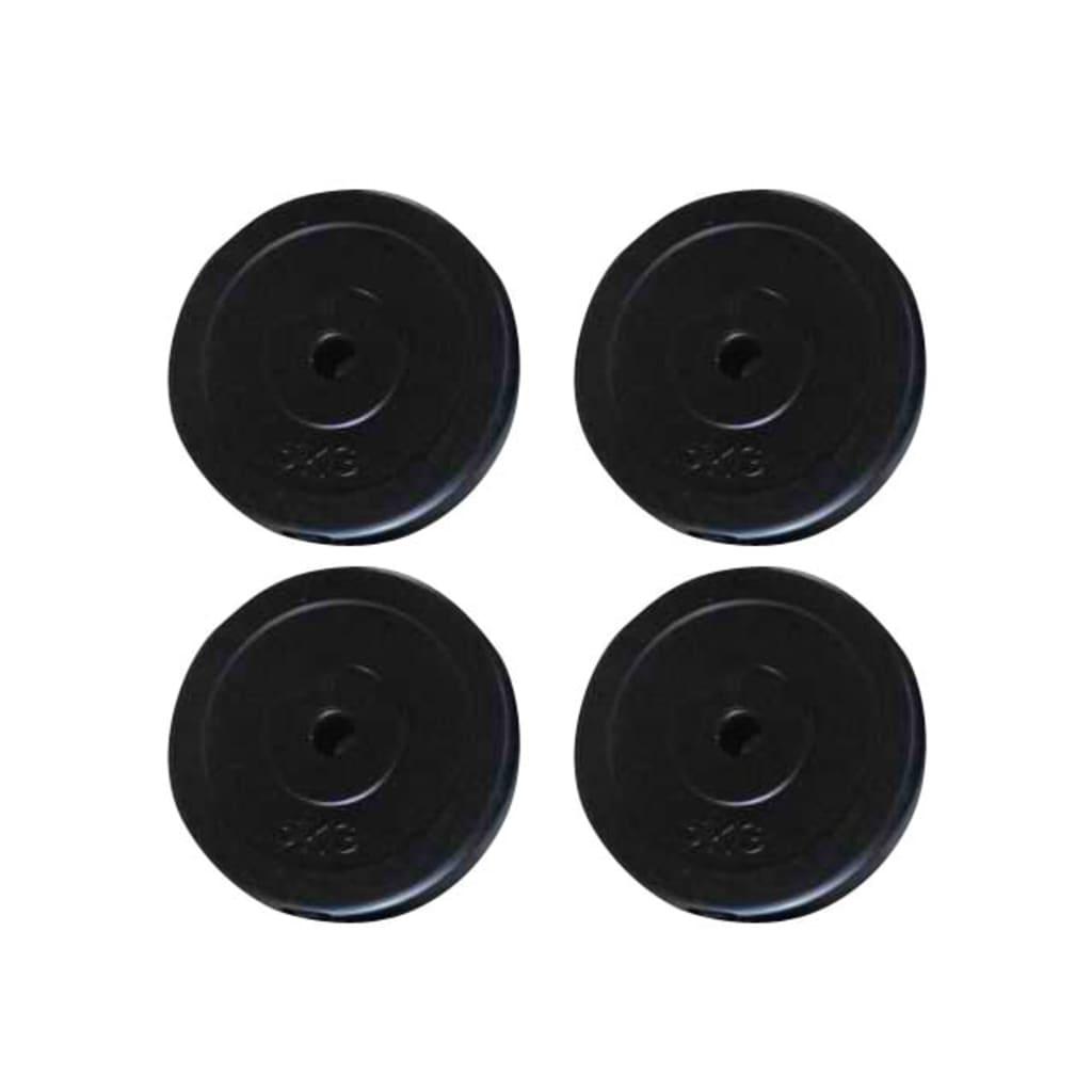 vidaXL 20kg Weight Plates Set of 4 - Olympic Standard Cast Iron Gym Weights for Home Workouts & Strength Training