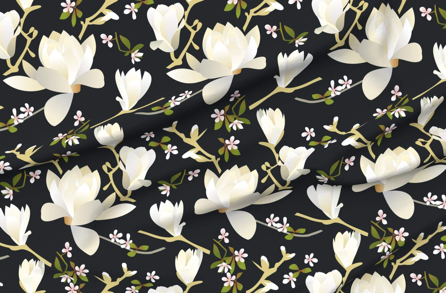 Blooms Bloom Springtime Blossom Printed Minky Fabric by The Yard - Soft Plush Fabric for Sewing Baby Blankets, Quilt Backing, DIY Projects & Home Decor - Perfect for Nursery, Gift Making & Crafting