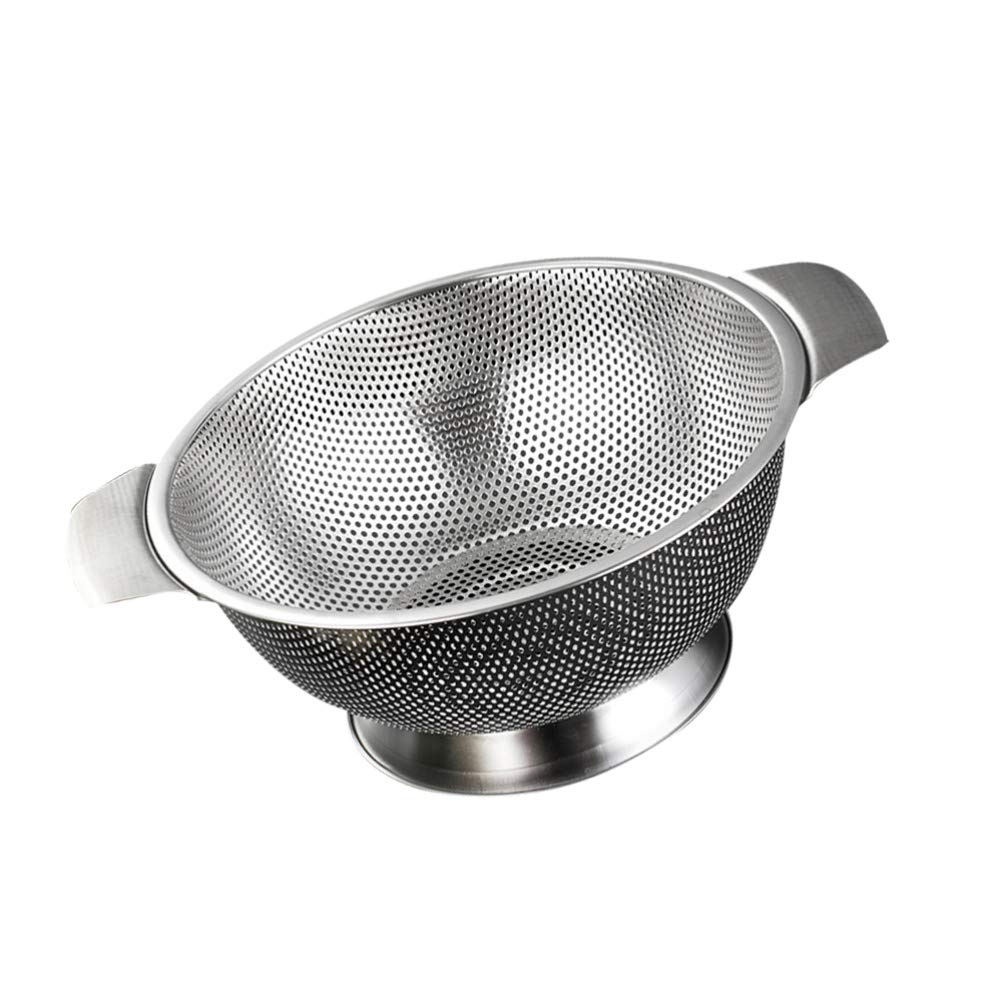 Stainless Steel Rice Washing Sieve - Kitchen Food Drain Bowl for Cooking & Drying