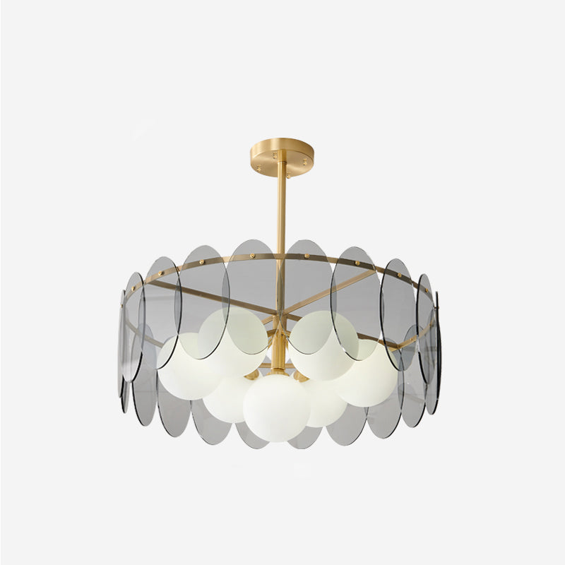 Crystal Glass Ball Chandelier - Modern Molecular Pendant Light for Dining Room, Living Room & Bedroom Decor