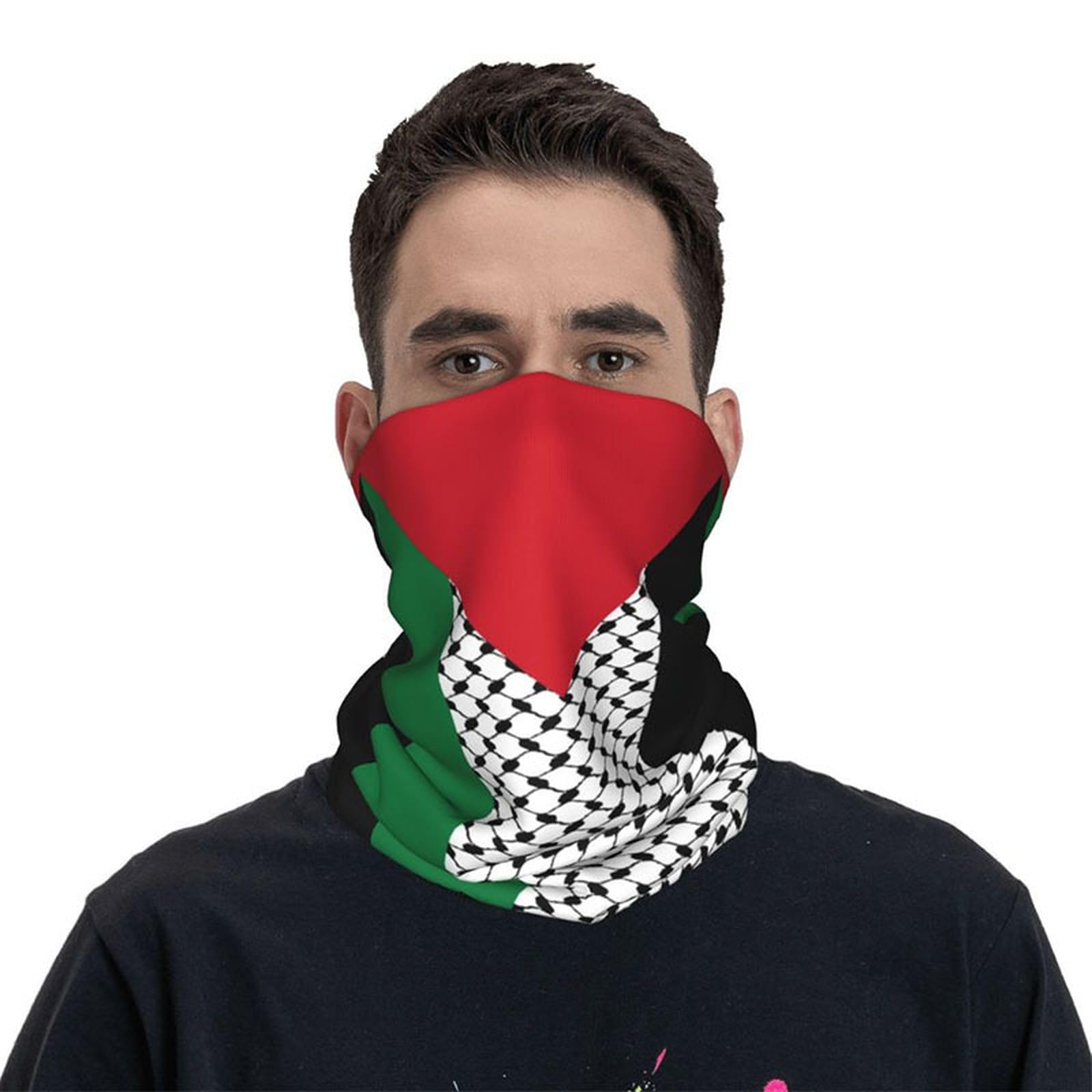 4 Pack Palestinian Flag Neck Gaiter Balaclava - Multifunctional Headscarf for Outdoor, Sun Protection, Cycling & Hiking - UV Protection Face Mask for Sports & Daily Use