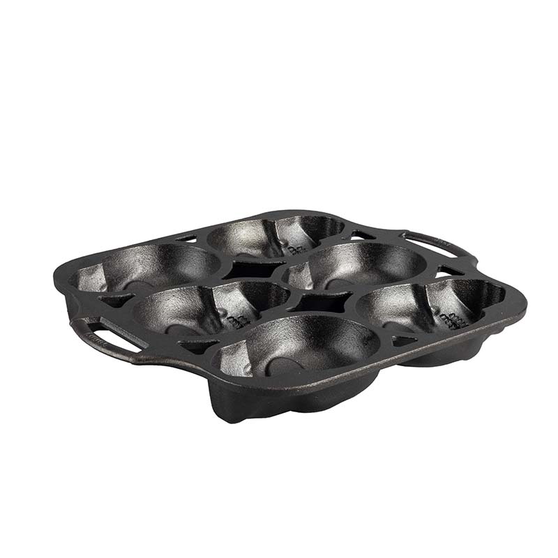 Cast Iron Skull Mini Cake Pan - 12.2 x 10.6 Inch Halloween Baking Mold for Cupcakes, Brownies & Desserts - Perfect for Gothic Parties, Halloween Treats & Themed Birthday Cakes