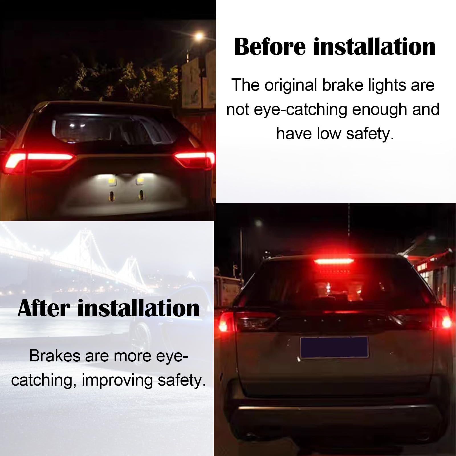 ZKFAR Pack-2 High Performance Brake Light Controller with Flashing Strobe Function - 12-24V Universal Vehicle Light Module for Motorcycles, Cars & Trucks (Black) - Perfect for Enhanced Safety & Custom Lighting Effects