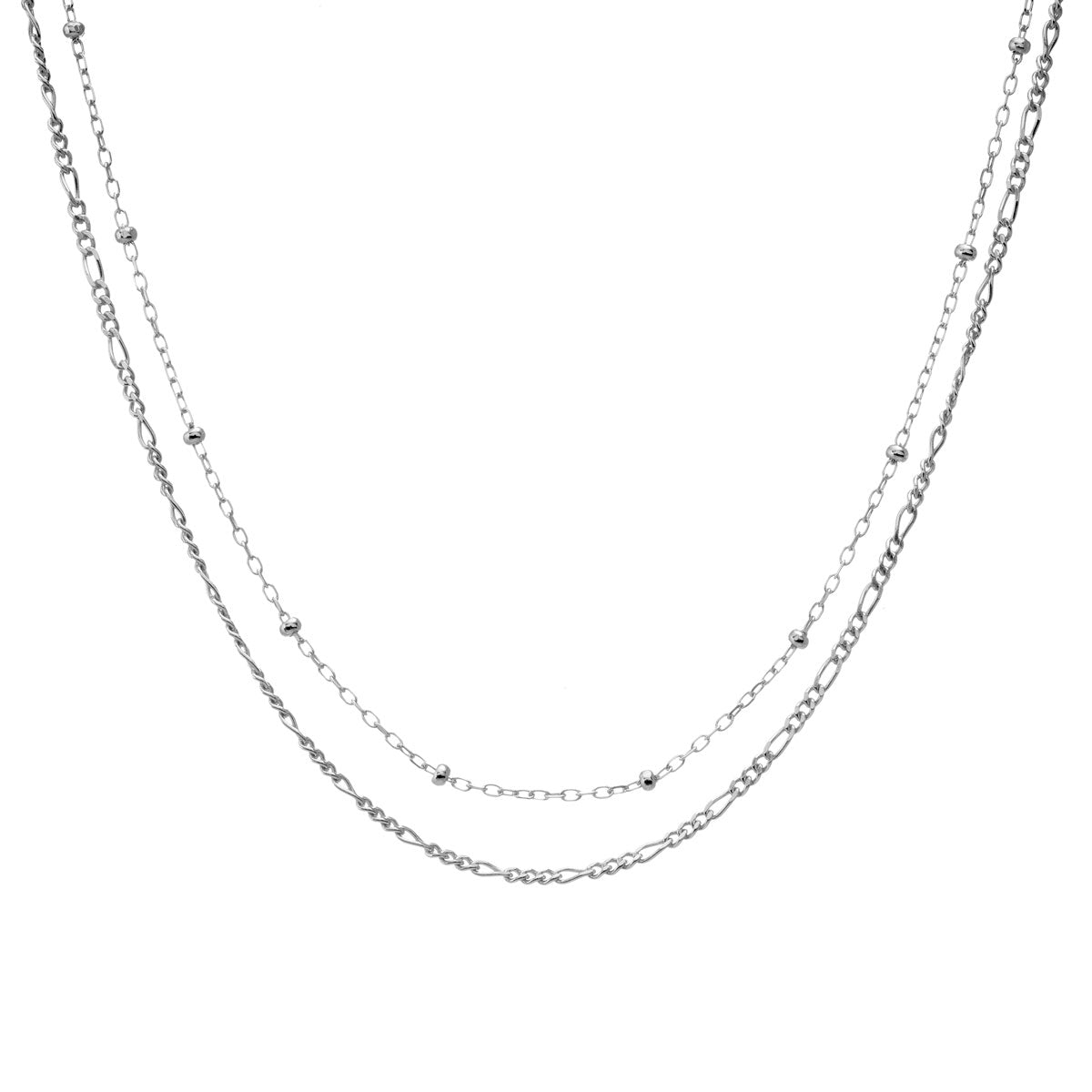 Elegant Twin Chain Necklace for Women - Dainty Layered Gold & Silver Necklaces - Perfect for Everyday Wear, Date Nights & Gifting