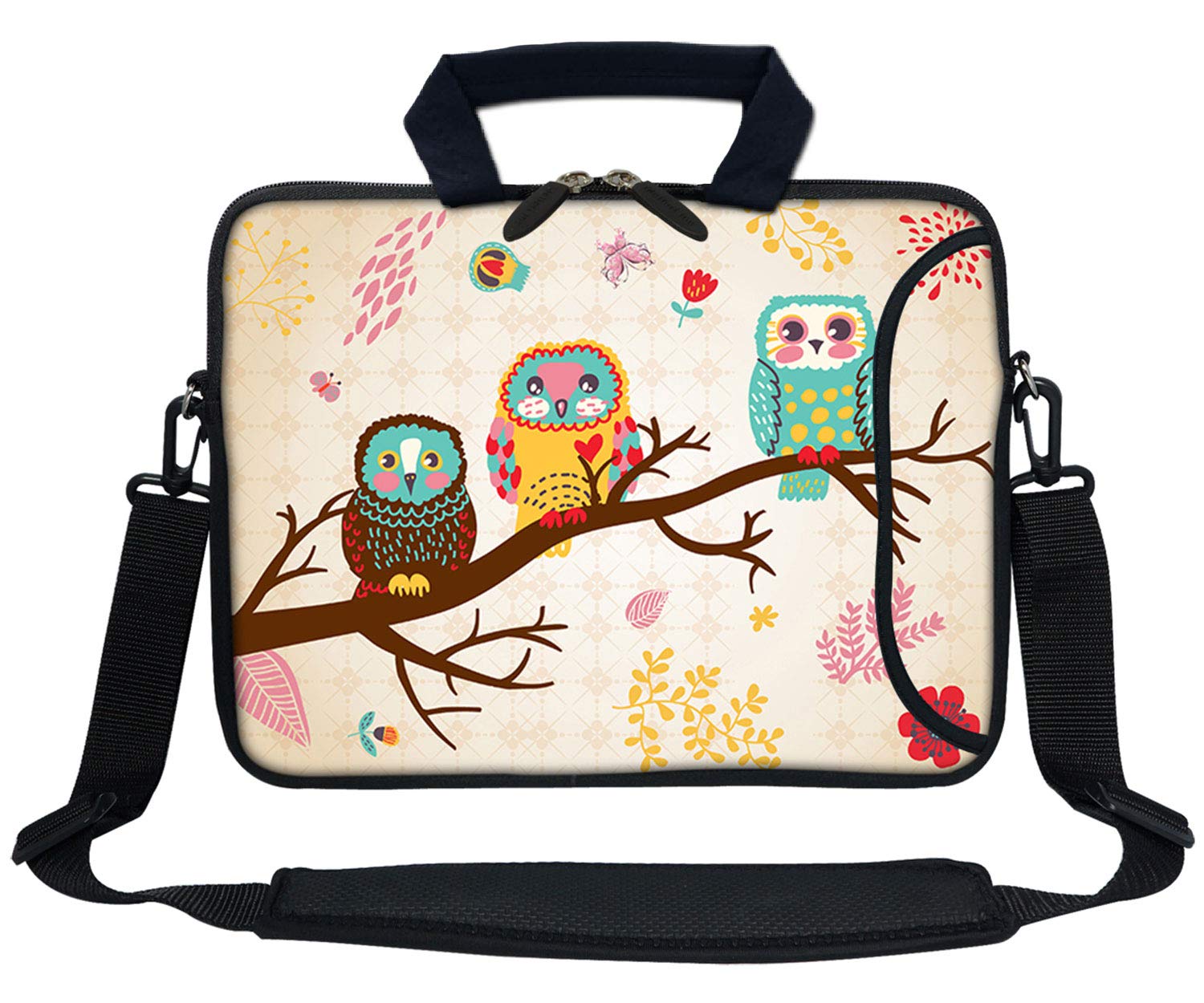 Meffort 13.3 Inch Neoprene Laptop Sleeve with Side Pocket - Compatible with MacBook Air/Pro, Chromebook & 12.5-13.3 Inch Laptops - Lightweight Protective Case for Work, School & Travel