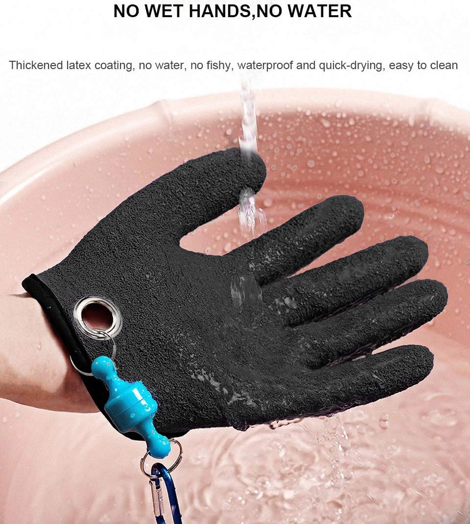 **Premium Fishing Gloves with Textured Grip - Waterproof, Soft Lining, One Size Fits Most (L-XL) - Ideal for Fish Handling, Cleaning & Outdoor Fishing Adventures**