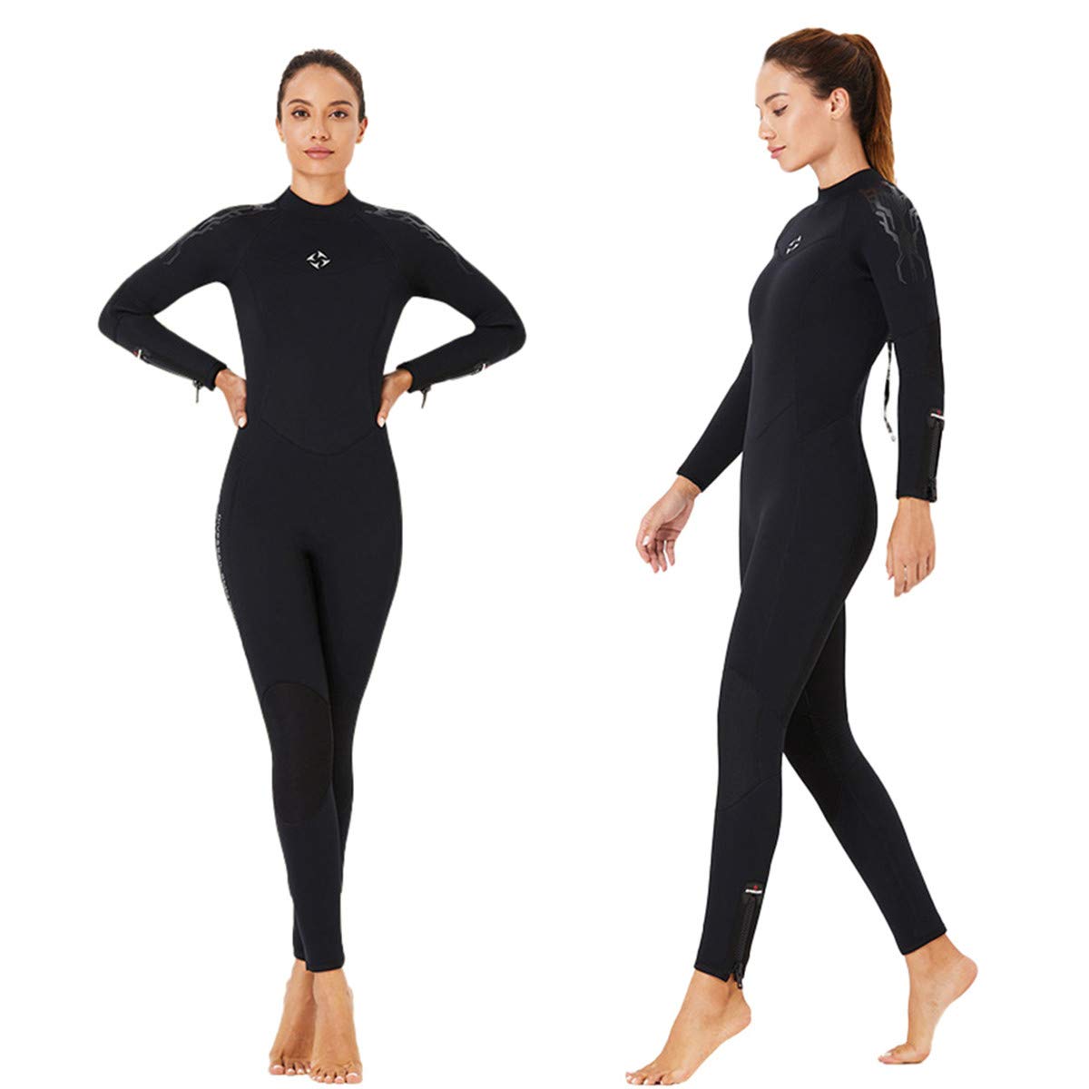 5mm Neoprene Women's Full Body Wetsuit with Back Zip - UV Protection for Snorkeling, Scuba Diving, Surfing & Cold Water Swimming | Perfect for Beach Vacations & Water Sports