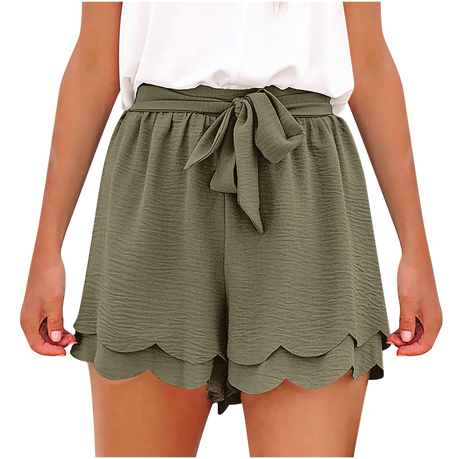 Women's Athletic Gym Shorts with Pockets - Frayed Hem Workout Running Shorts for Summer | Perfect for Yoga, Jogging & Casual Wear