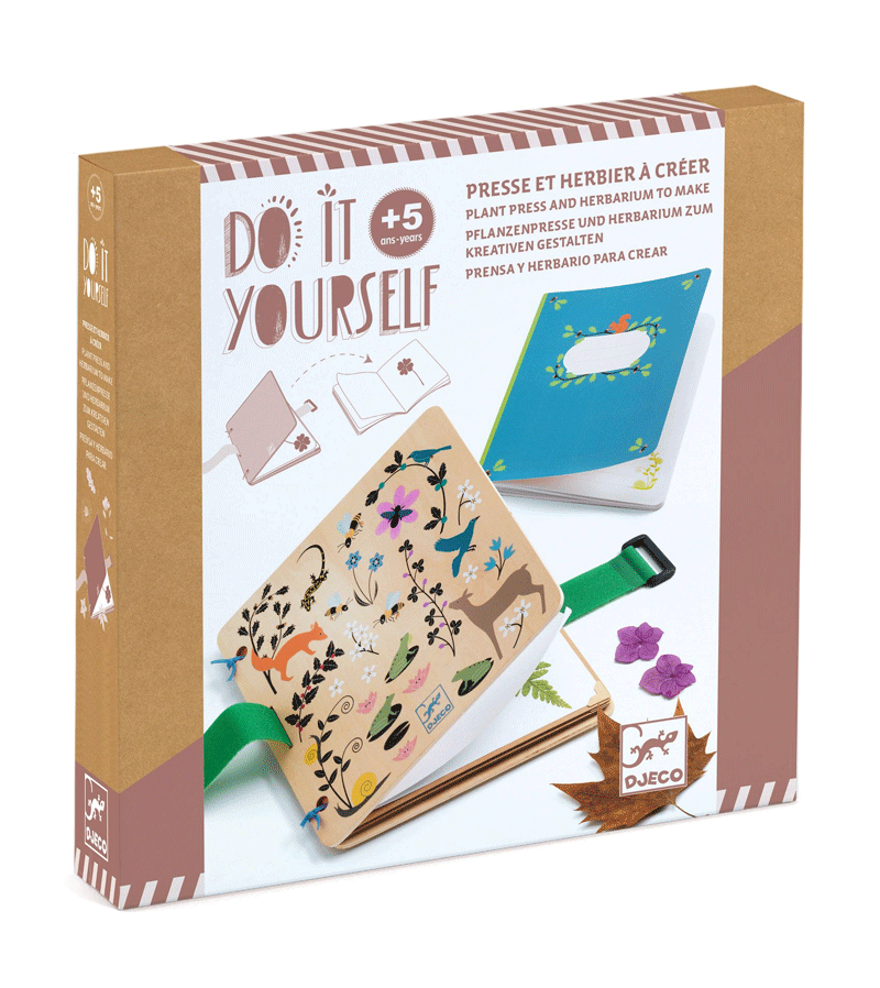 DIY Plant Press and Herbarium Kit by Djeco - Preserve Flowers & Leaves for Botanical Art, Science Projects, and Nature Crafts