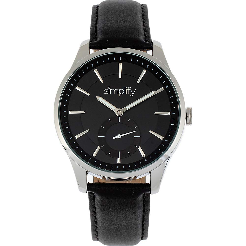 Simplify The 6600 Series Genuine Leather Band Watch - Stylish & Durable Timepiece for Men, Perfect for Business, Casual & Everyday Wear