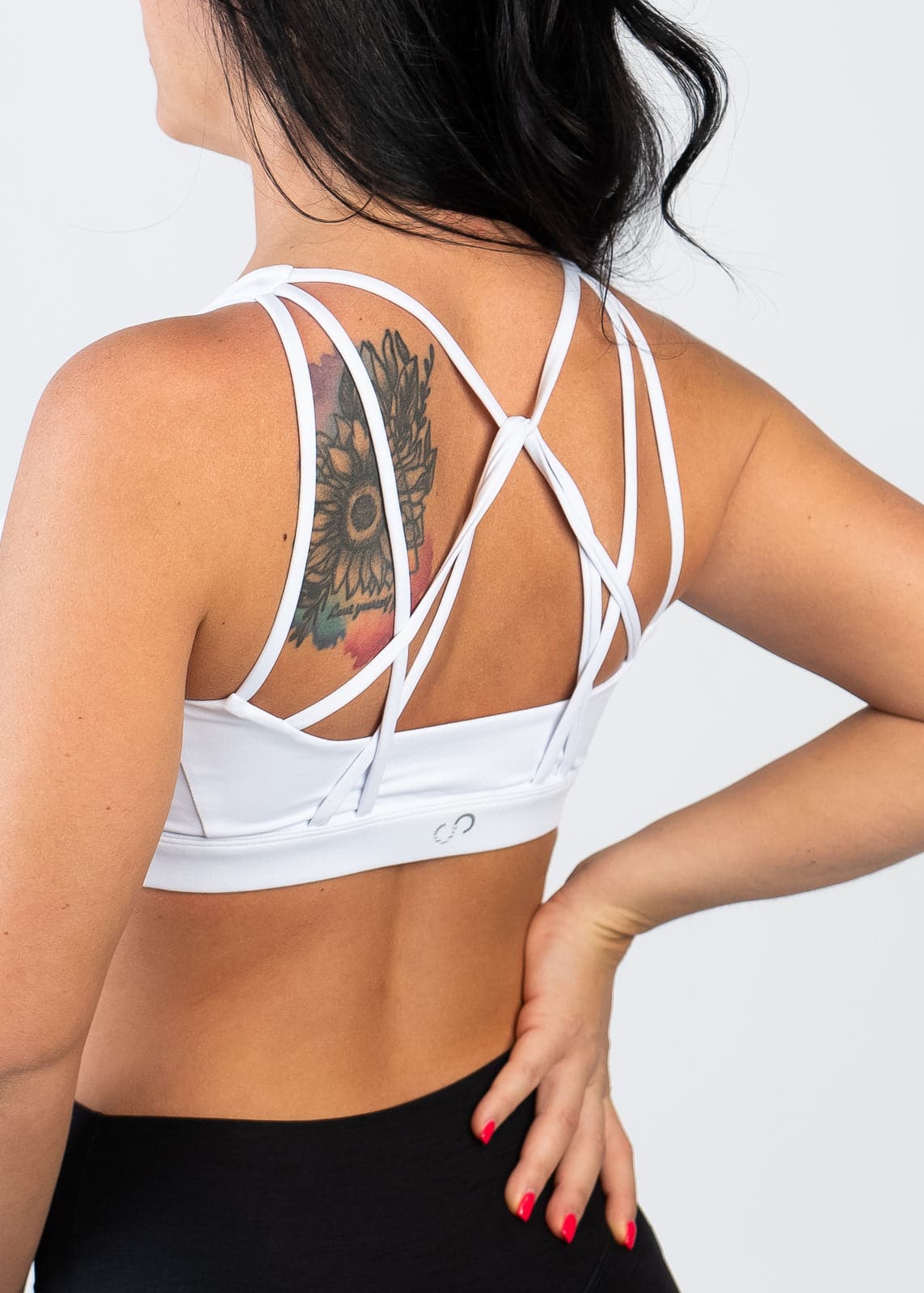 Essential Strappy Bra for Women - Comfortable Wireless Lingerie in White | Perfect for Everyday Wear, Yoga, and Lounge