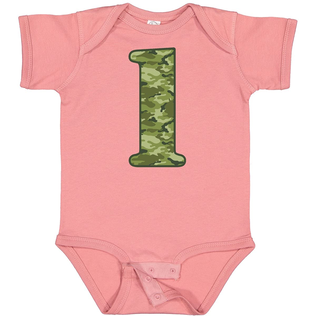 Inktastic Green Camo 1st Birthday Baby Bodysuit - Cute Outfit for Boys & Girls - Perfect for Birthday Party, Photo Shoot & Special Occasions
