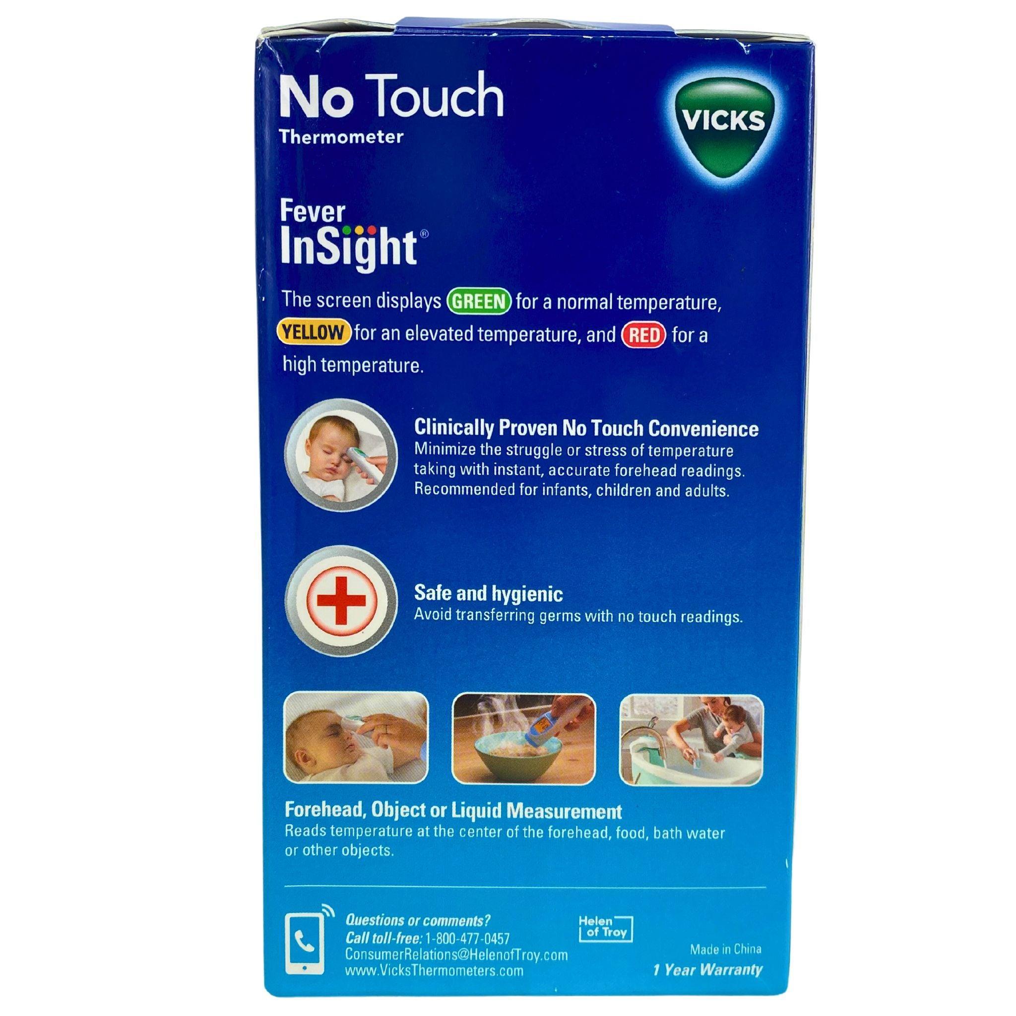 Vicks No Touch 3-in-1 Digital Thermometer - 50 Pack | Fast & Accurate Forehead, Ear & Surface Temperature Reading | Perfect for Home, Office & Travel Use