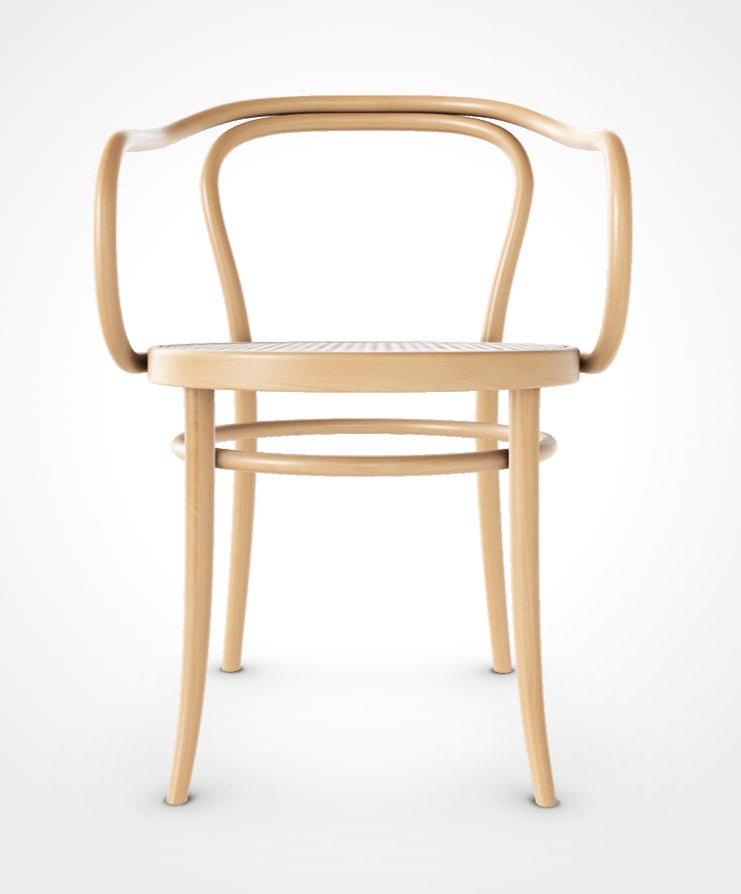 August Thonet No. 30 Bentwood Chair by Ton - Natural Beech Wood with Cane Seat | Mid-Century Modern Dining Chair for Home & Restaurant Decor