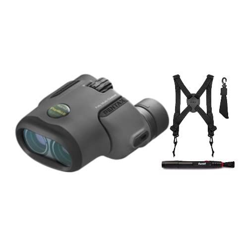 Pentax Papilio II 6.5x21 Binoculars for Bird Watching & Close Focus - Porro Prism Optics with Neck Strap & Lens Cleaning Kit (Perfect for Nature Observation, Concerts & Travel)