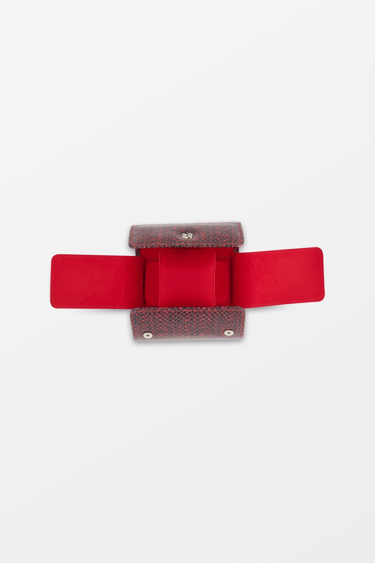 Luxury Red Marlow Single Watch Roll - Premium Leather Travel Case for Men's Watches | Perfect for Business Trips, Vacations & Watch Collectors