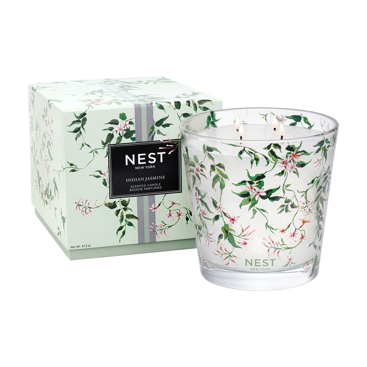 Premium Indian Jasmine Scented Candle - Long-Lasting Aromatherapy for Relaxation, Meditation & Home Decor | Perfect for Bedroom, Bathroom & Yoga Studio