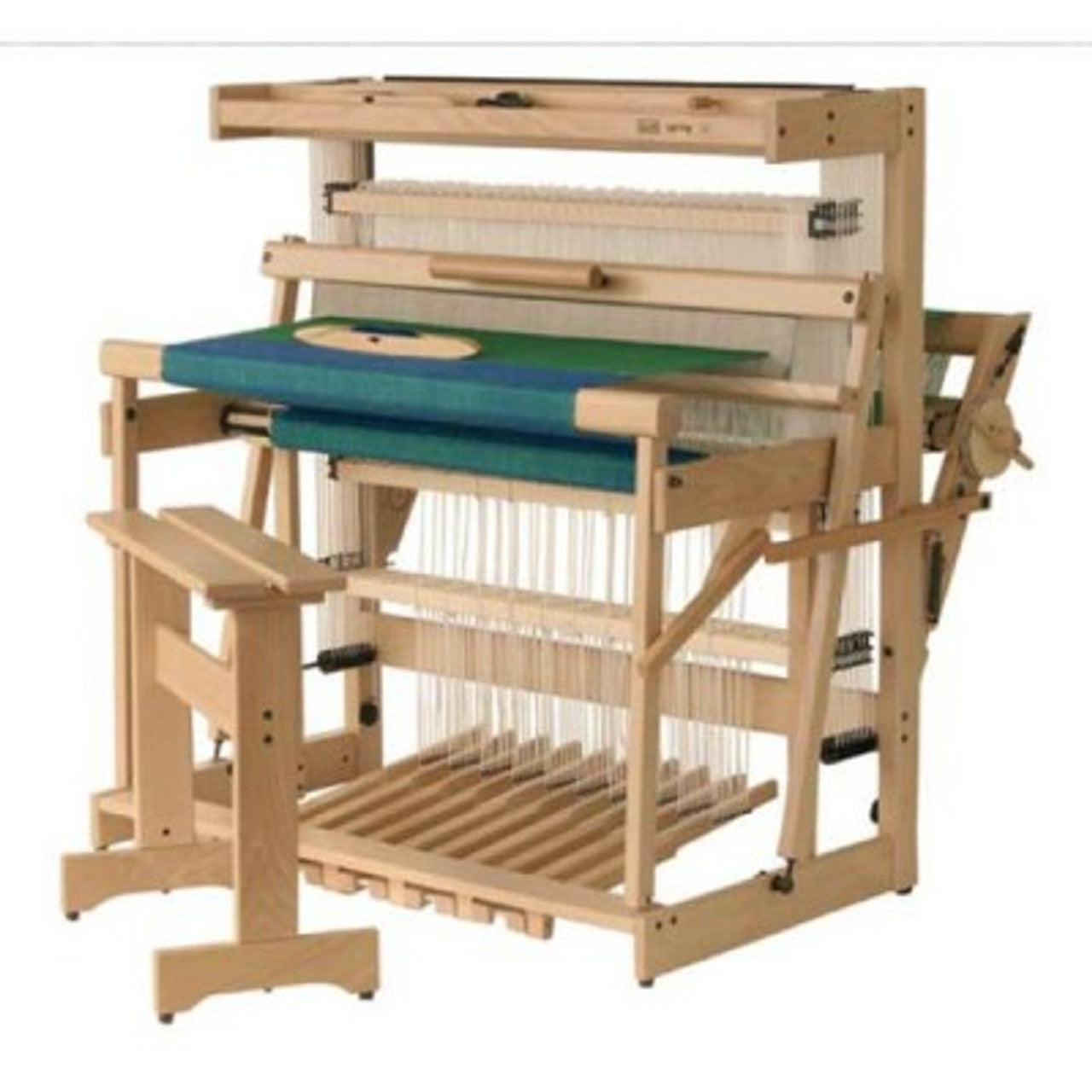 Louet Spring II 4-Harness Floor Loom with Extension - Premium Weaving Loom for Home Crafting, DIY Projects & Textile Art Studios