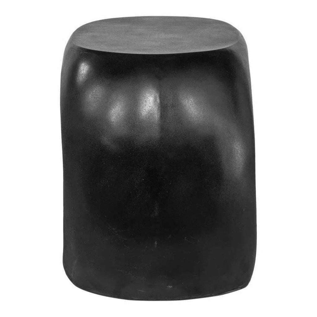 26.75 Inch Outdoor Stool - Black Contemporary Patio Furniture for Garden, Poolside, Deck, or Backyard Relaxation