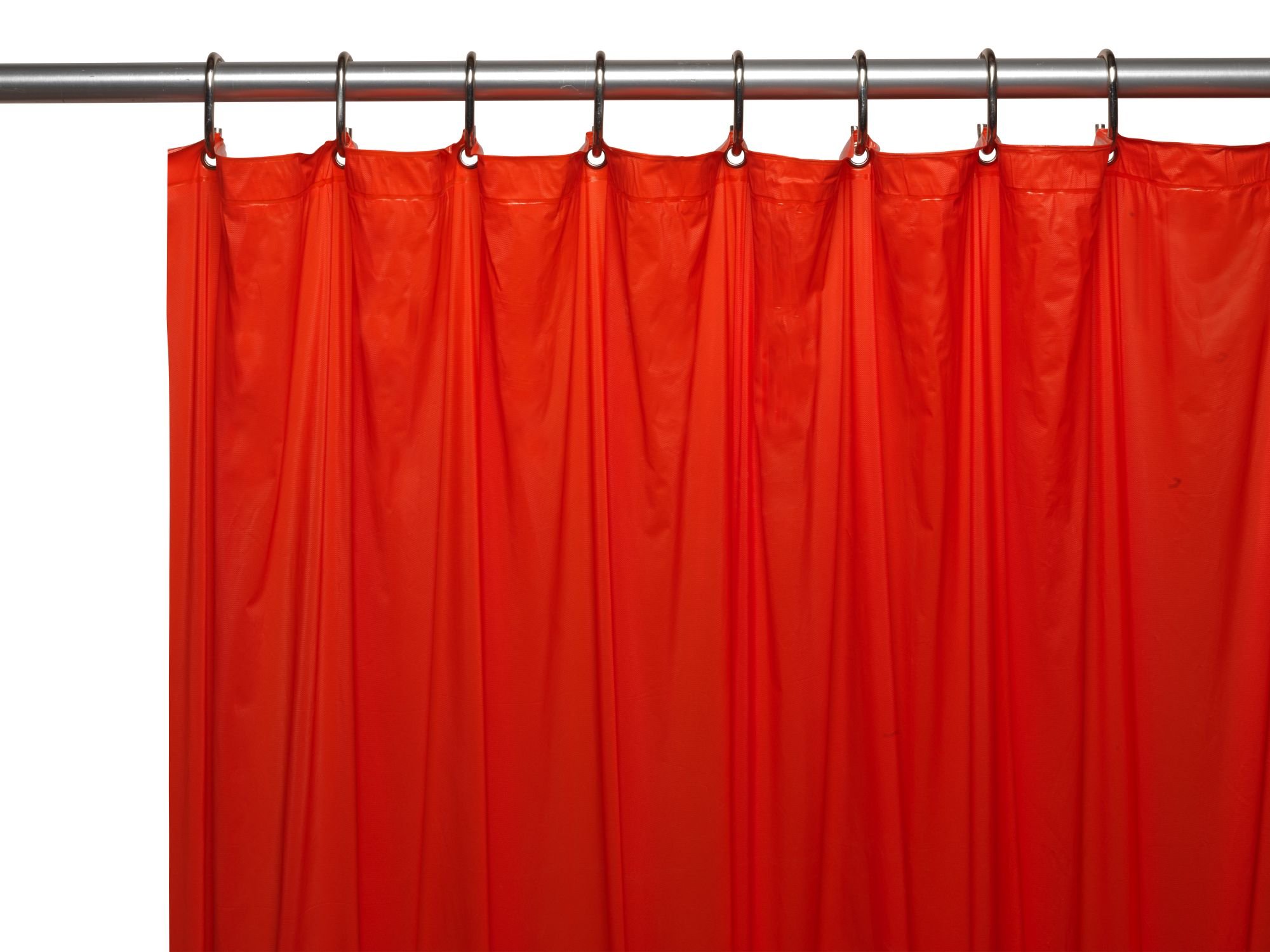 Premium Heavy-Duty 4 Gauge Vinyl Shower Curtain Liner with Weighted Magnets & Rustproof Metal Grommets (72x72 Inches, Red) - Waterproof Bathroom Decor for Home, Hotel, and Spa Use