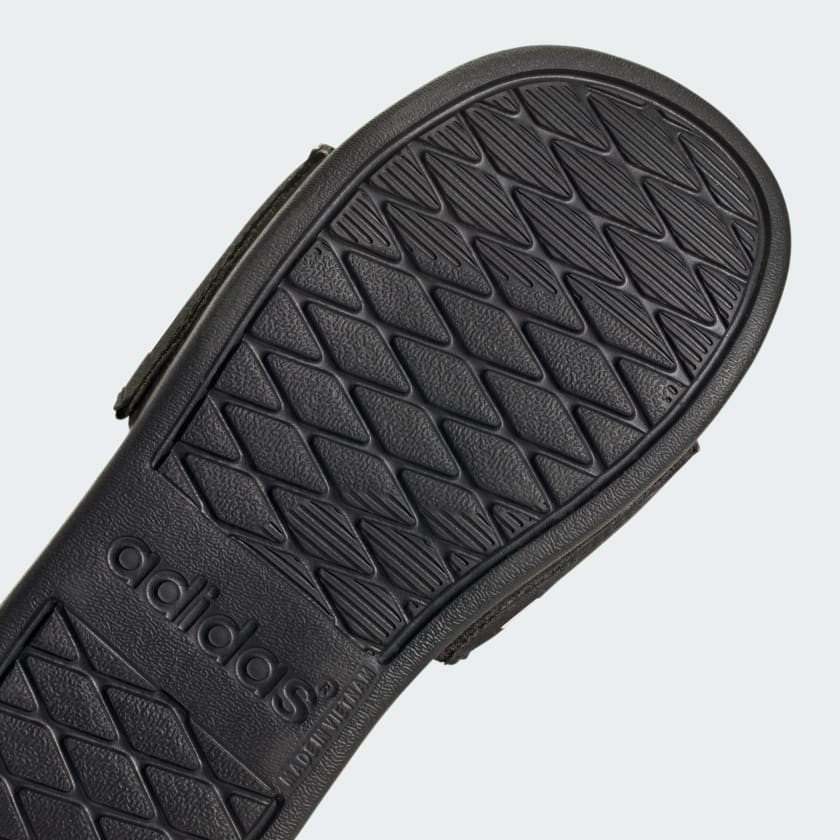 Adidas Kids Adilette Comfort Slides - Black & White Sandals for Boys & Girls | Perfect for Pool, Beach, and Summer Outfits