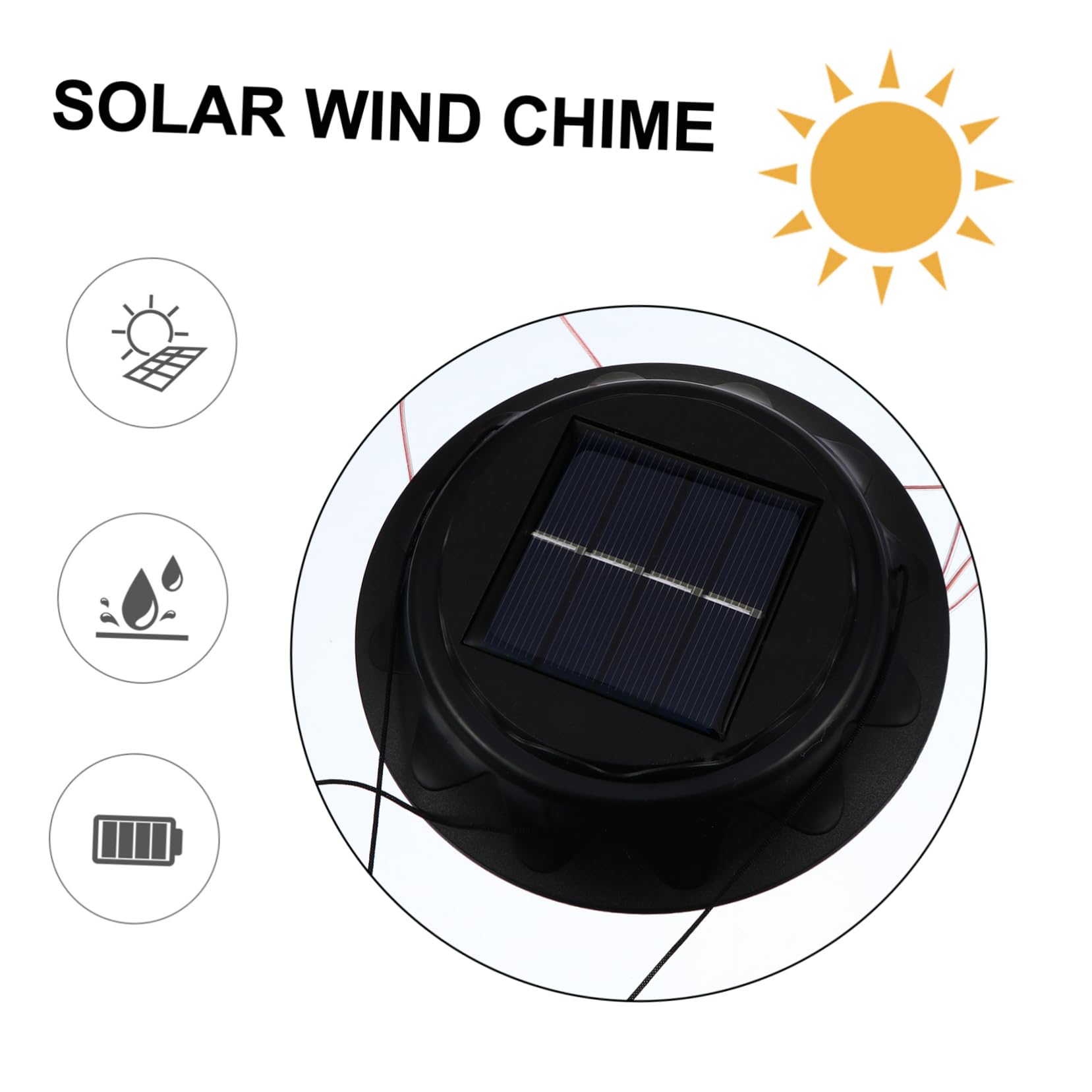 Solar Wind Chime Light - Outdoor Garden Hanging LED Wind Bell with Solar Power for Patio, Yard, and Porch Decoration | Weather-Resistant & Energy-Efficient