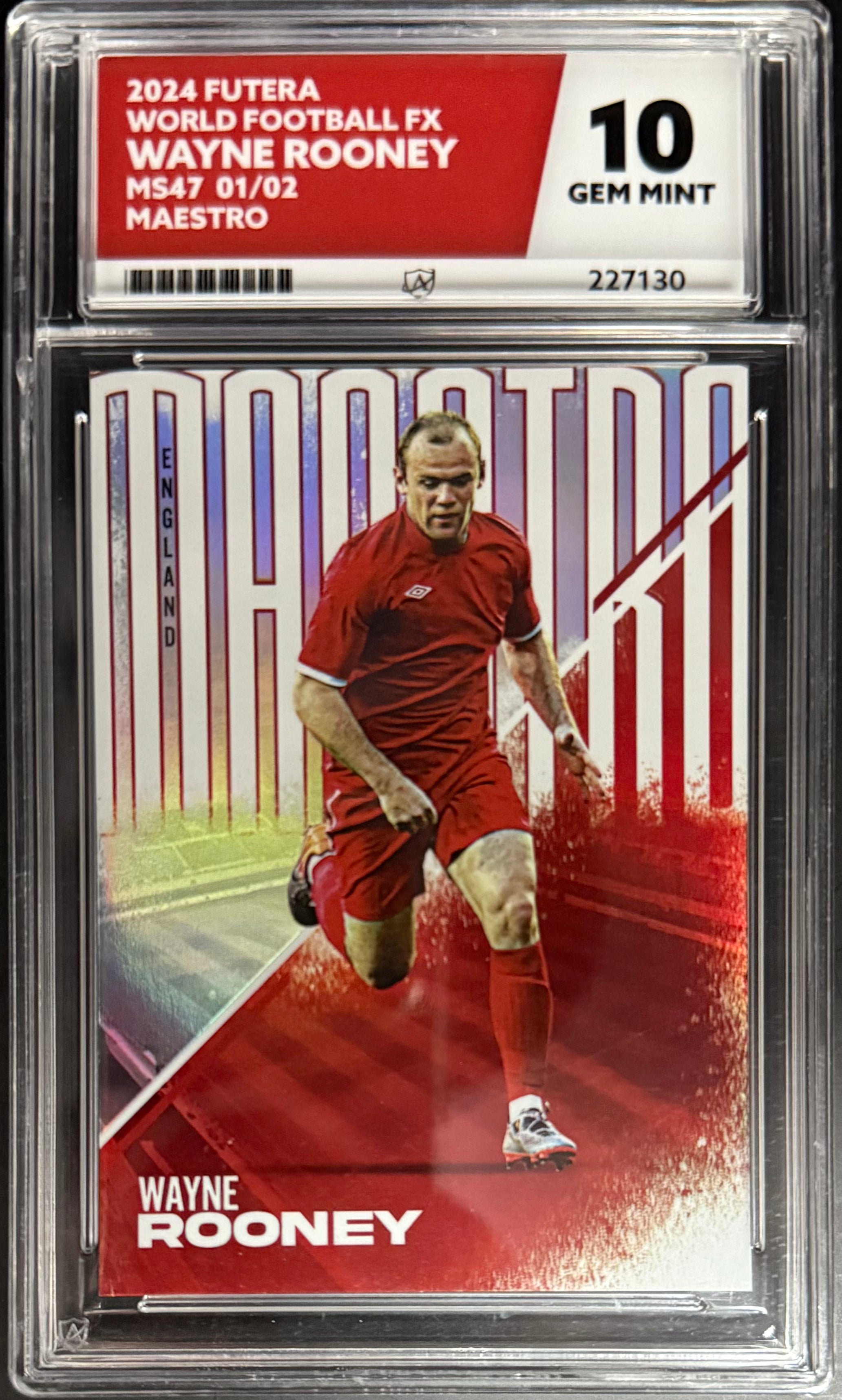 Rare Futera Wayne Rooney Maestro Parallel Card #2/2 - Futera World Football FX 2024 ACE10 - Perfect for Soccer Memorabilia Collectors & Investment