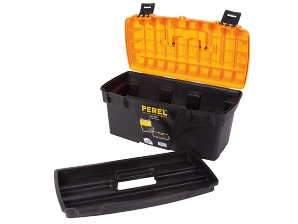 OM21 Heavy Duty 21-Inch Steel Toolbox with Lockable Lid - Perfect for Mechanics, DIY Enthusiasts & Home Garage Organization