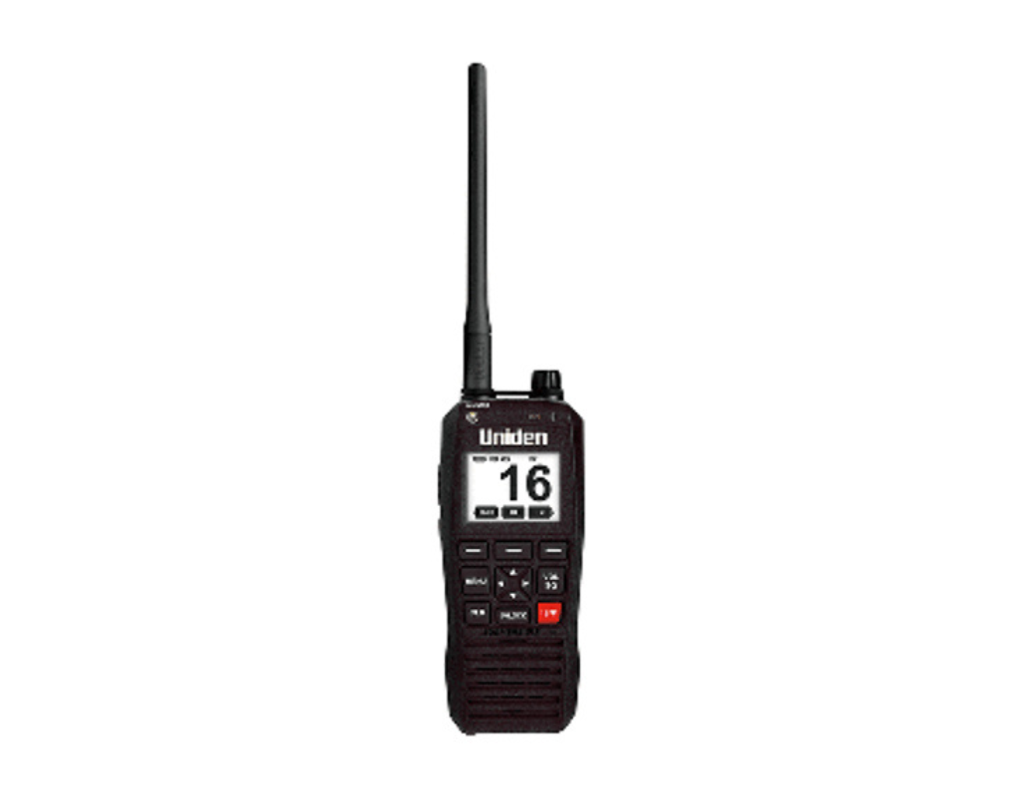 Uniden MHS130 Floating Handheld VHF Marine Radio - Waterproof & Compact for Boating, Fishing & Emergency Communication
