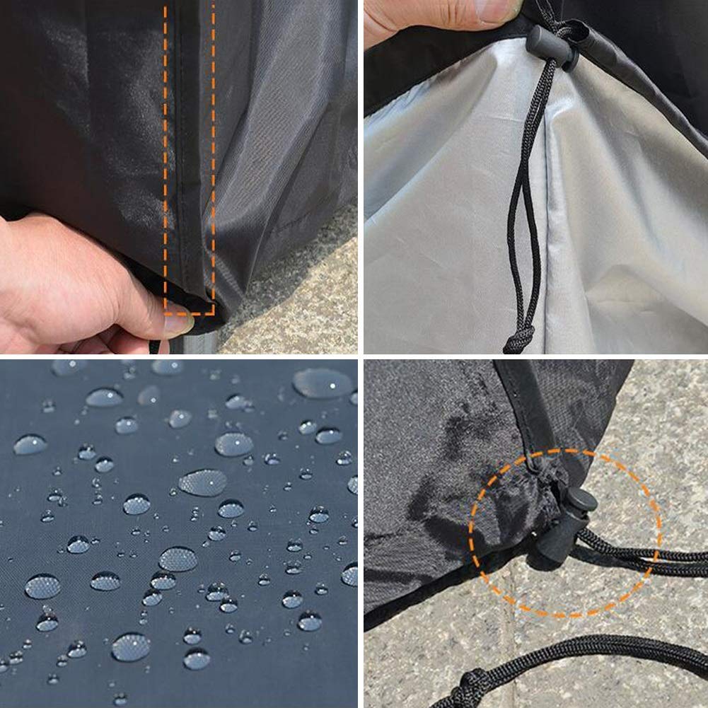 Premium Waterproof Oxford Fabric Garden Furniture Covers 123x123x74cm - Heavy Duty Tear Resistant Outdoor Patio Table and Chair Set Protectors for All Weather Use - Ideal for Backyard, Deck, and Poolside Furniture Protection