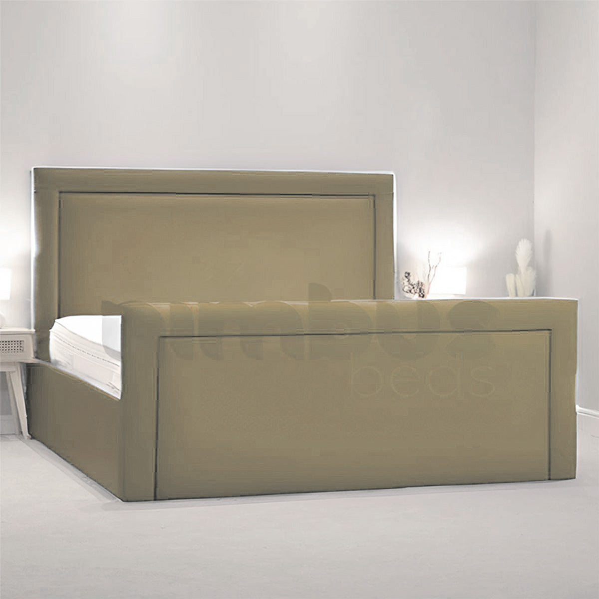 Charlie Bed Frame - Queen Size Wooden Platform Bed with Headboard - Modern & Sturdy Design for Bedroom, Guest Room, or Dorm