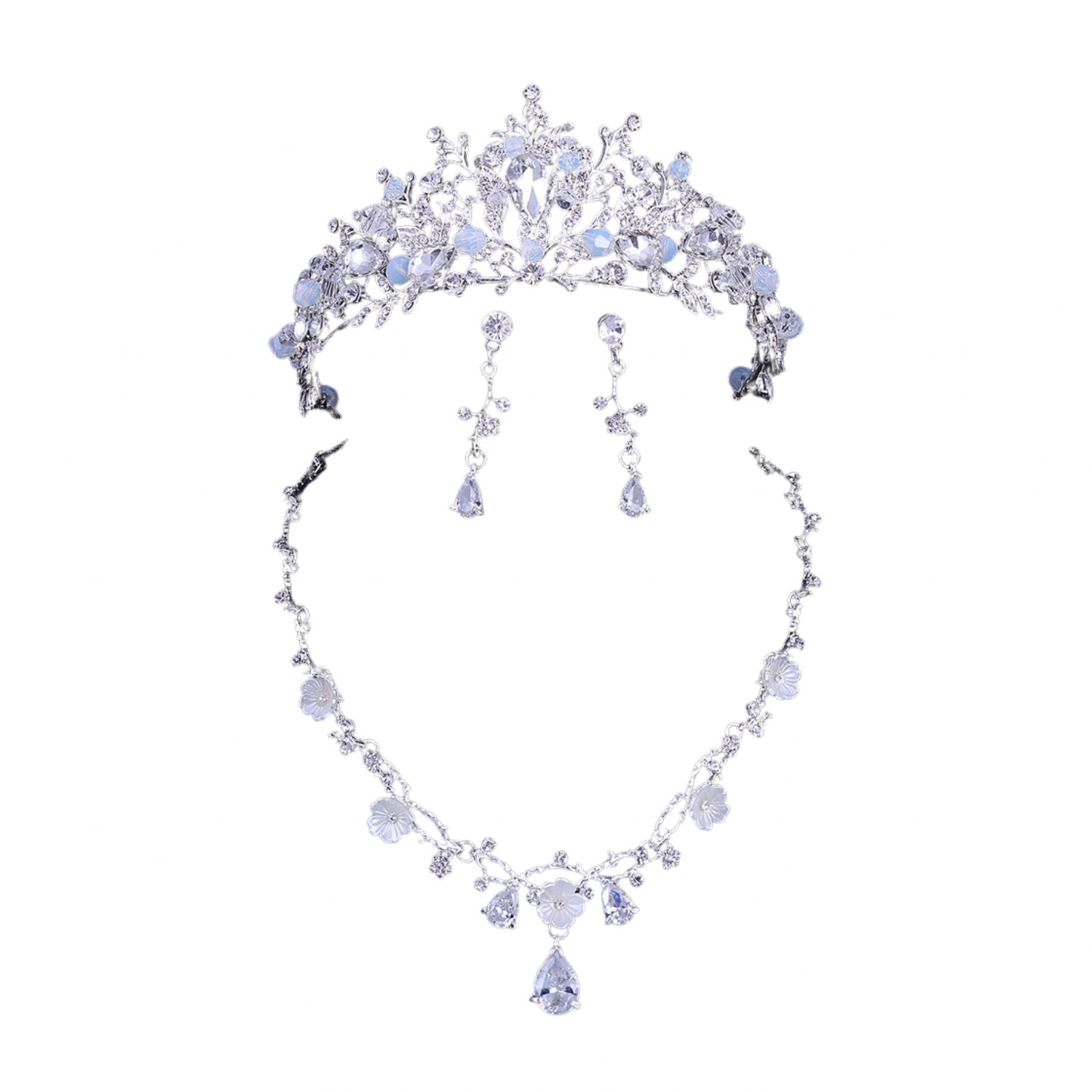 Blue Crystal Tiaras Set - Elegant Princess Crown for Women & Girls, Sparkling Bridal Headbands for Weddings & Special Occasions | Perfect for Bridal Showers, Pageants, and Costume Parties