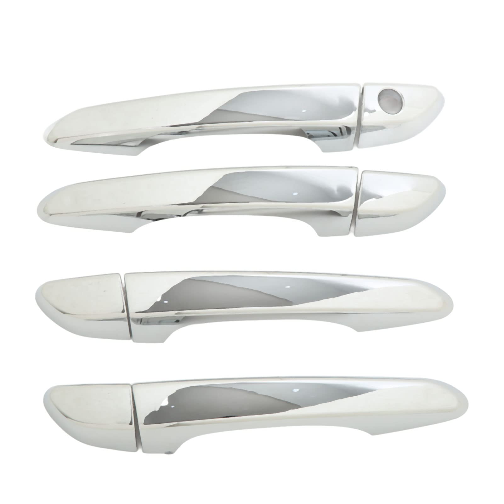 Shiny Mirror Exterior Door Handle Guard & Cover - Left Hand Drive Compatible - Car Accessories for Protection & Style - Perfect for Sedans, SUVs, and Trucks