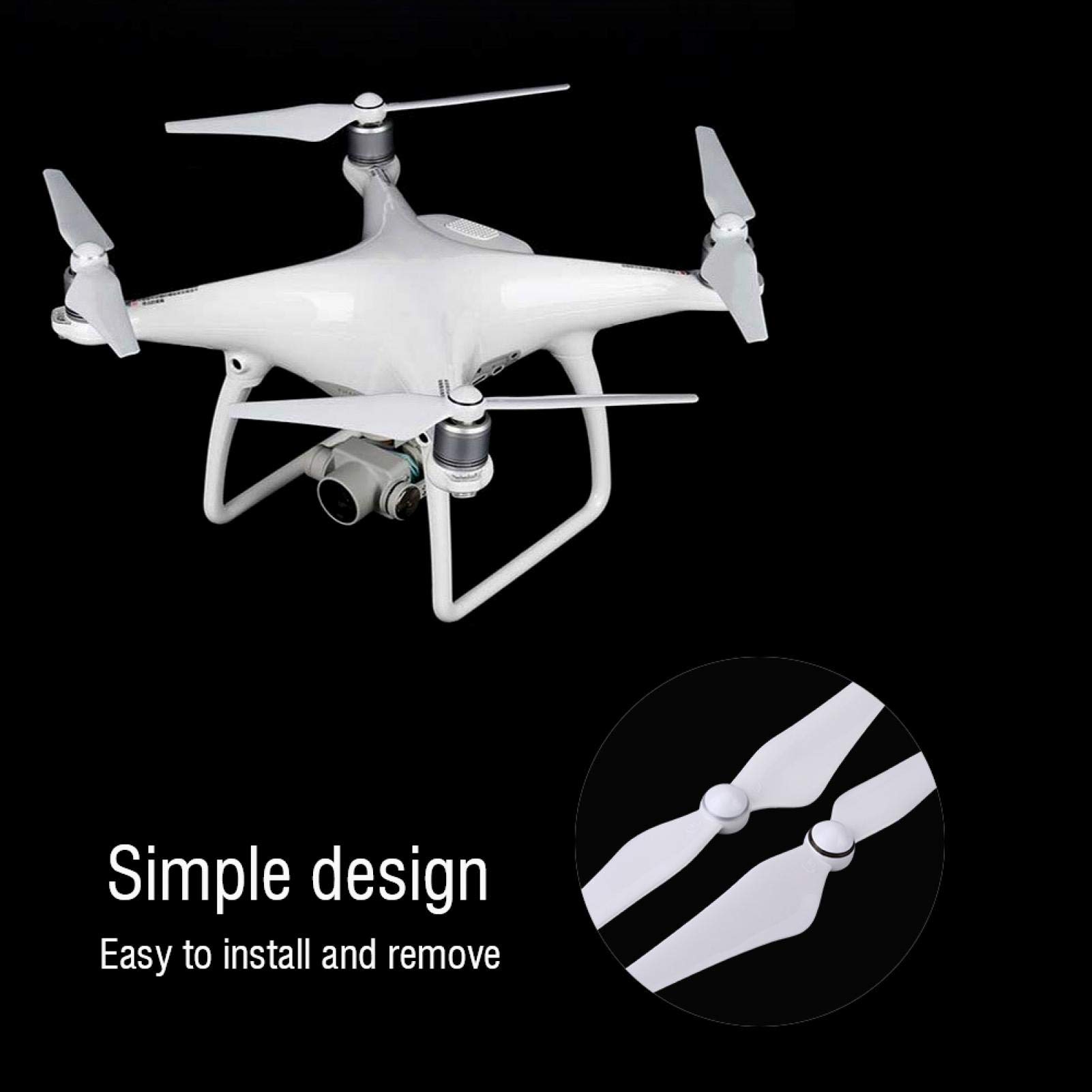 2 Pairs Drone Propeller Blades - Replacement Quadcopter Propellers for DJI, Syma, Holy Stone - Compatible with Aerial Photography & FPV Racing Drones