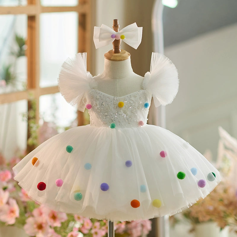 Adorable Baby Girl Pageant Dress for Summer - Toddler First Communion Princess Gown | Perfect for Weddings, Baptisms & Special Occasions