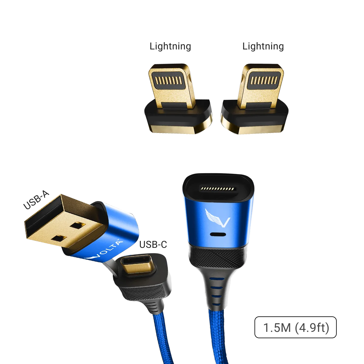 Volta MAX 240W USB-C Magnetic Charging Cable - Fast Charging for iPhone 15, MacBook, iPad, Samsung Galaxy | Perfect for Home, Office & Travel