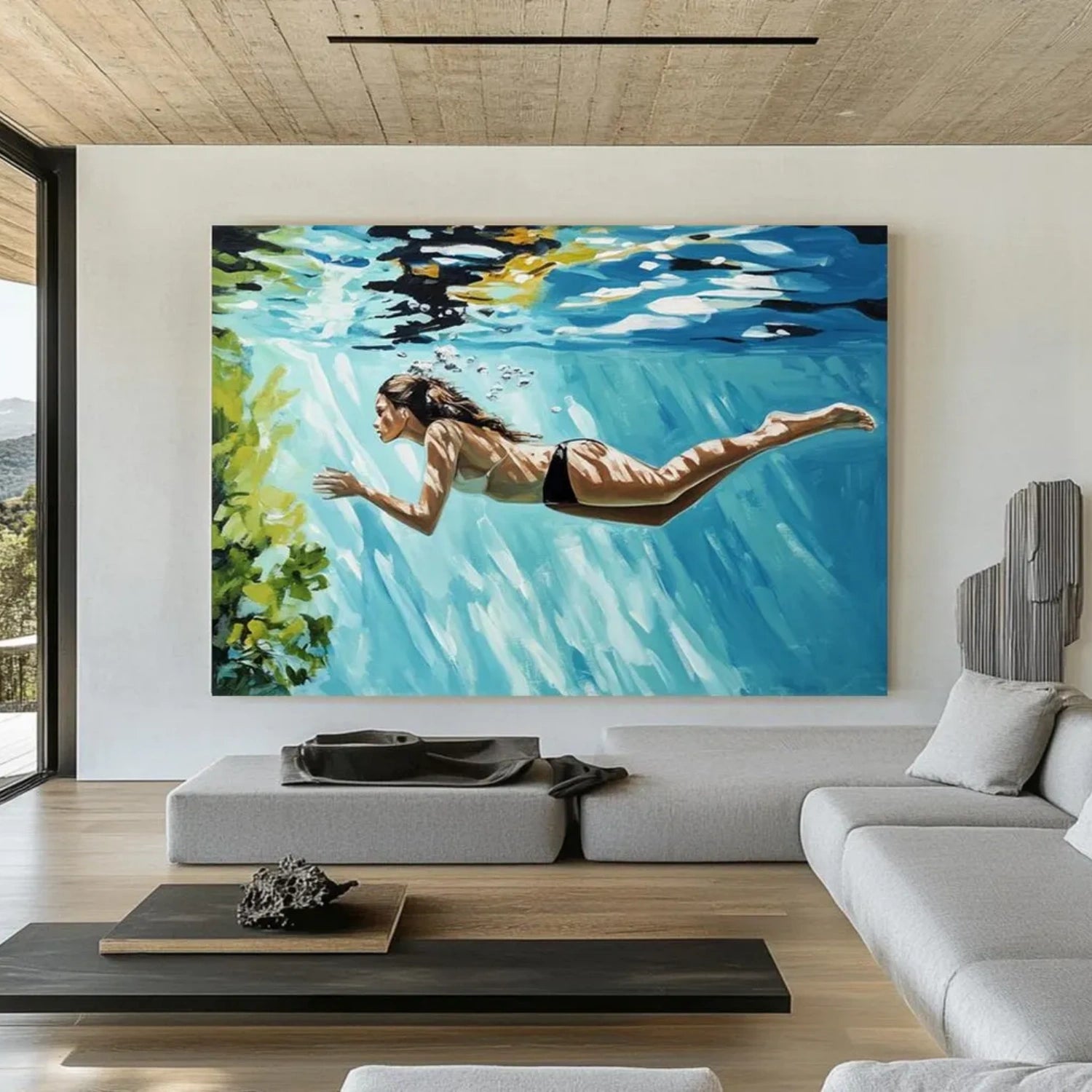 Swimming Sport Canvas Painting Wall Art - #SA014 - Perfect for Home Decor, Office, Gym & Pool Area