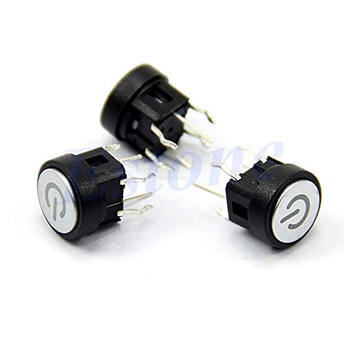 Green LED Power Symbol Push Button Switch - Momentary & Latching Computer Case Switch Y103 | PC Case Modding & DIY Electronics Projects